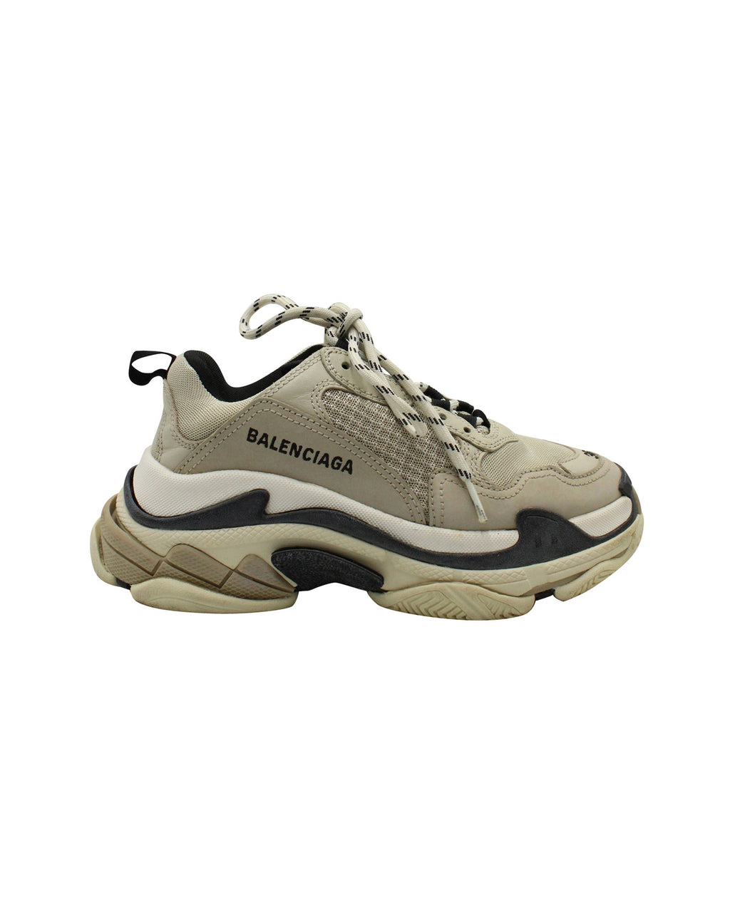 Women's Balenciaga Triple S Sneakers in Beige Polyester