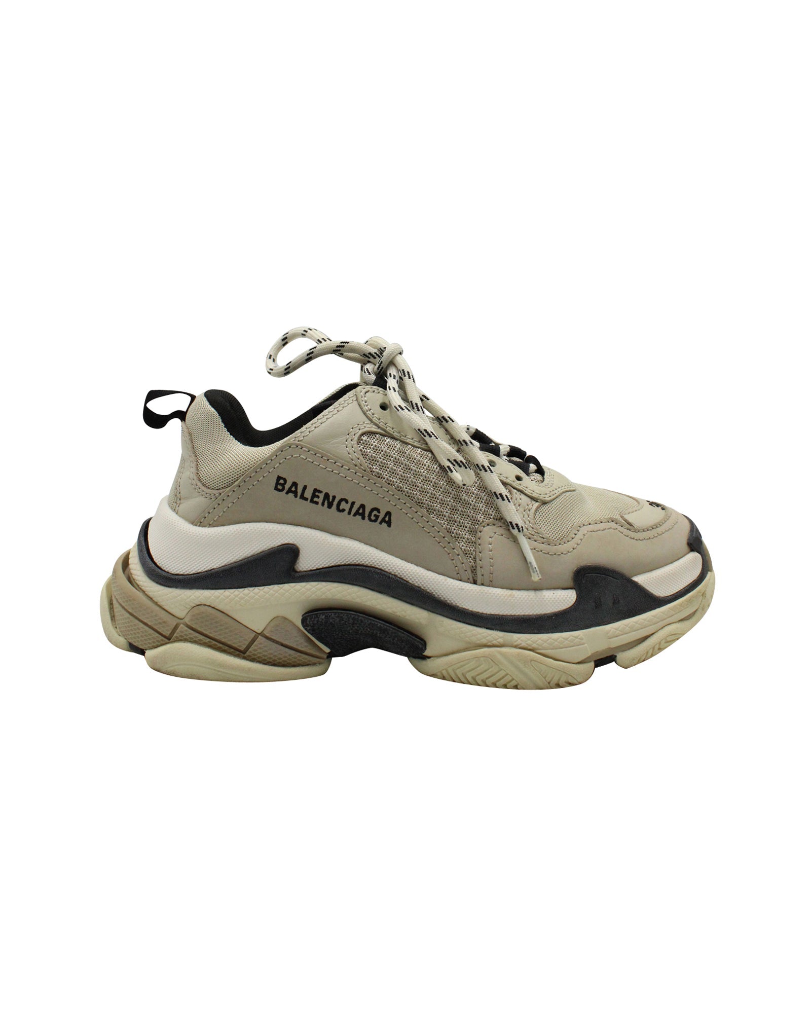 Women's Balenciaga Triple S Sneakers in Beige Polyester