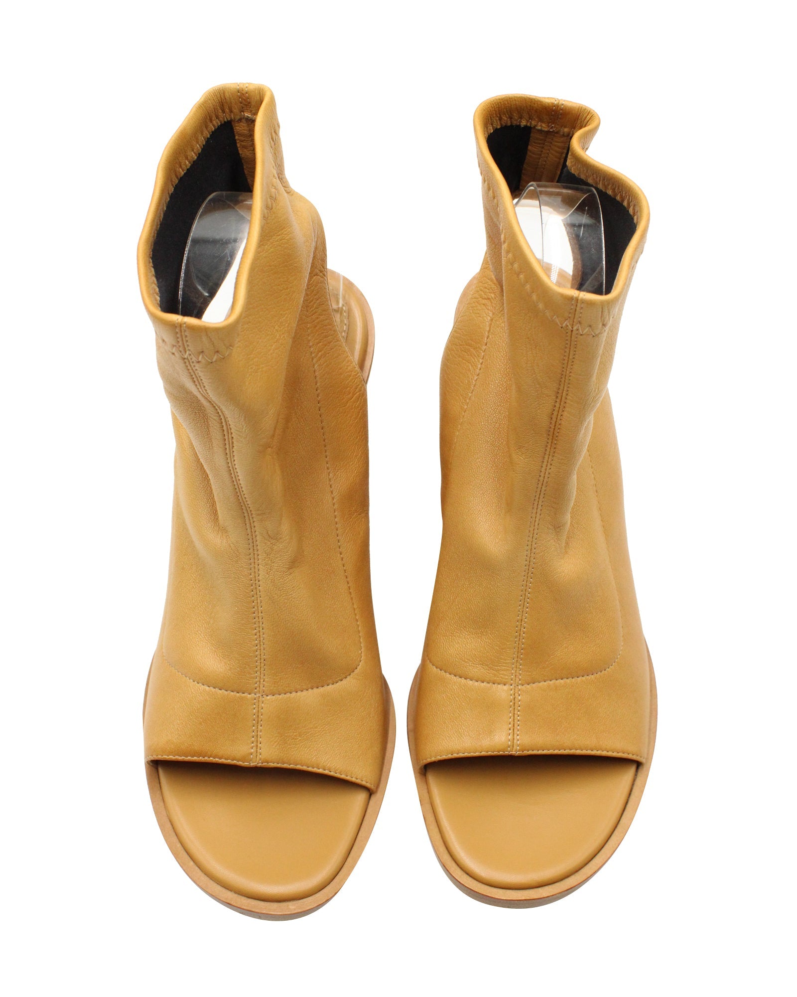 Women's Chloe Cut-Out Ankle Length Boots in Brown Leather