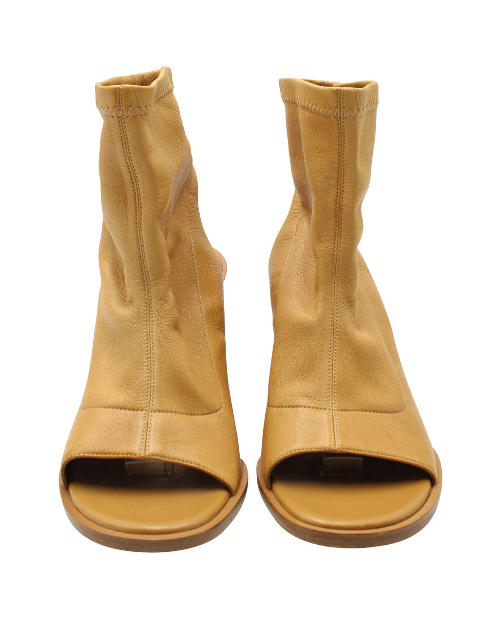 Women's Chloe Cut-Out Ankle Length Boots in Brown Leather