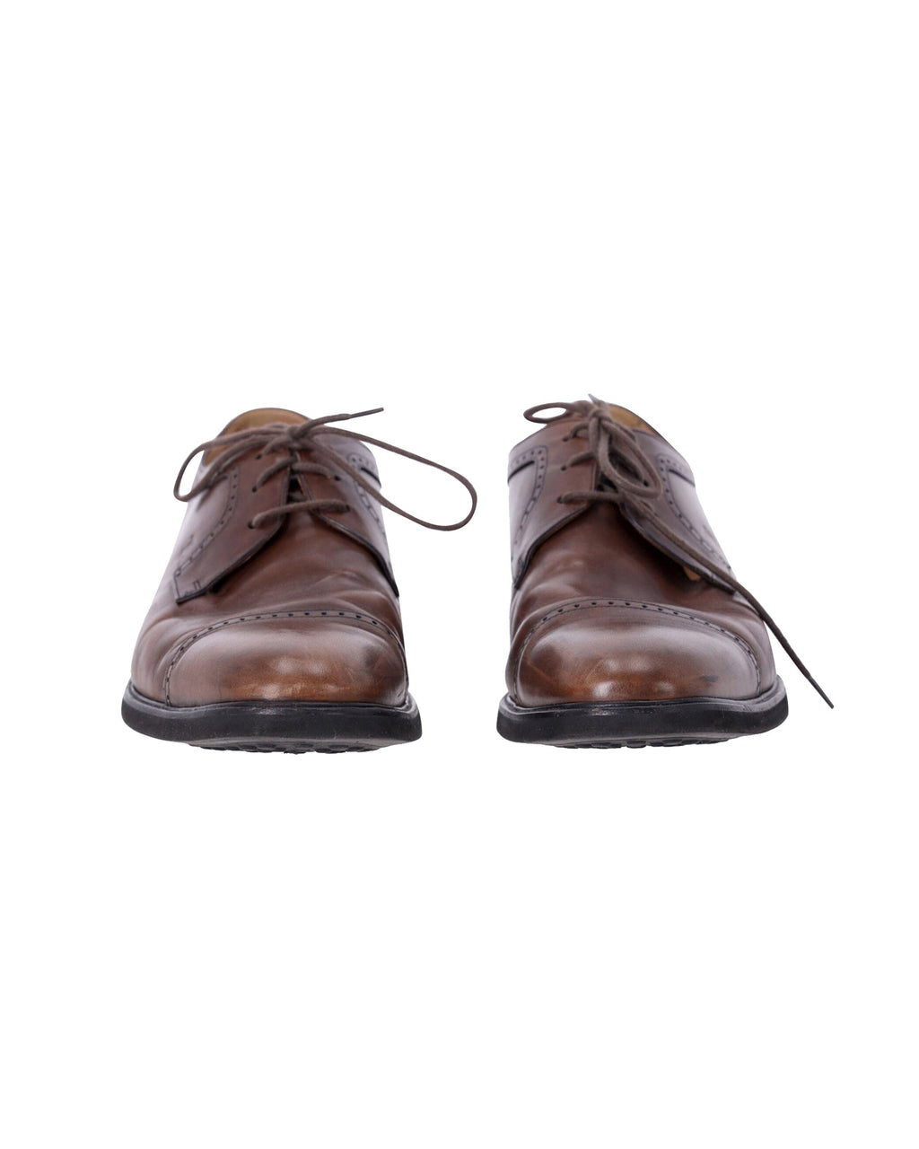 Men's Tod's Lace Up Derby Shoes in Brown Leather