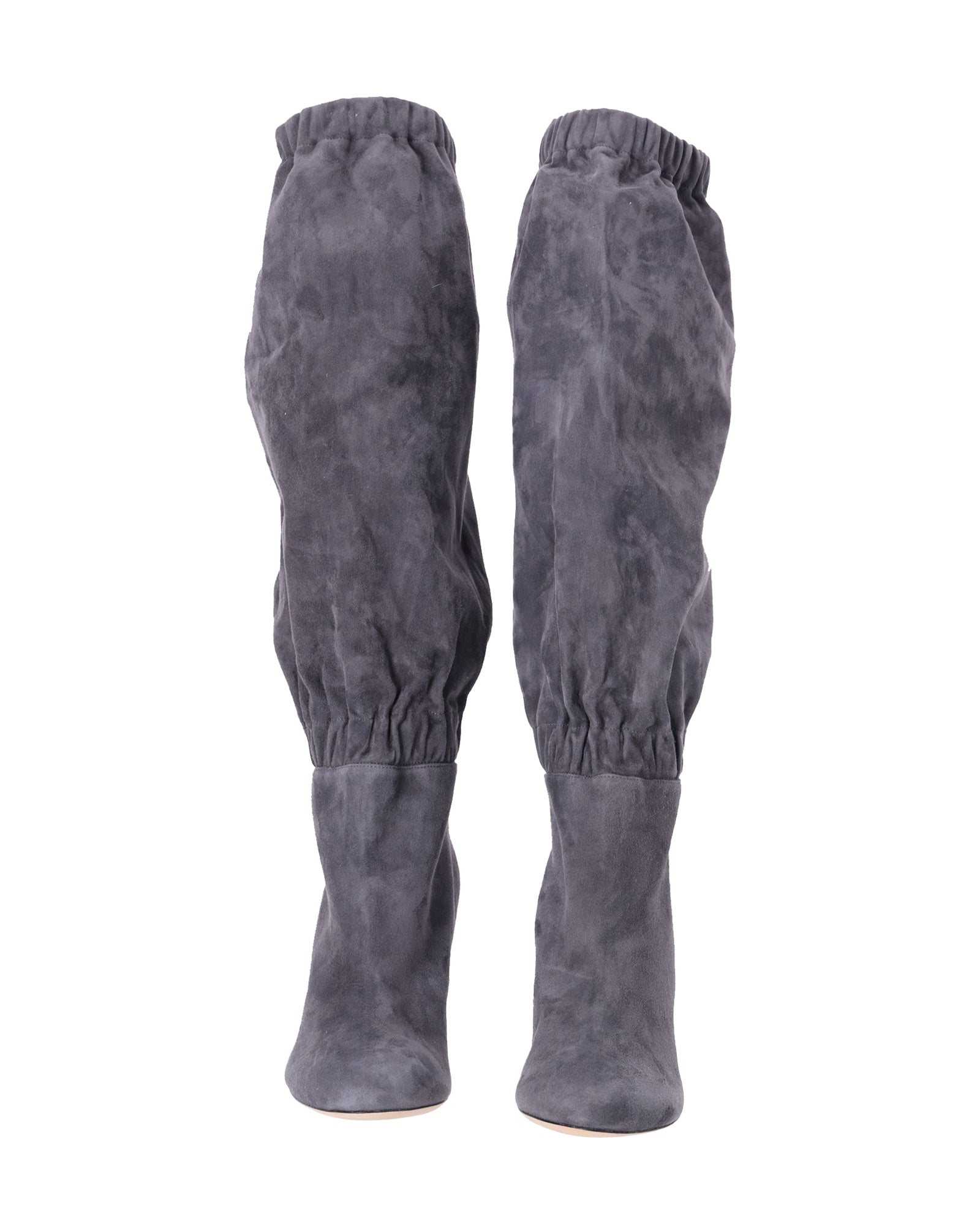 Women's Jimmy Choo Maxyn 85 Knee-high Boots in Grey Suede