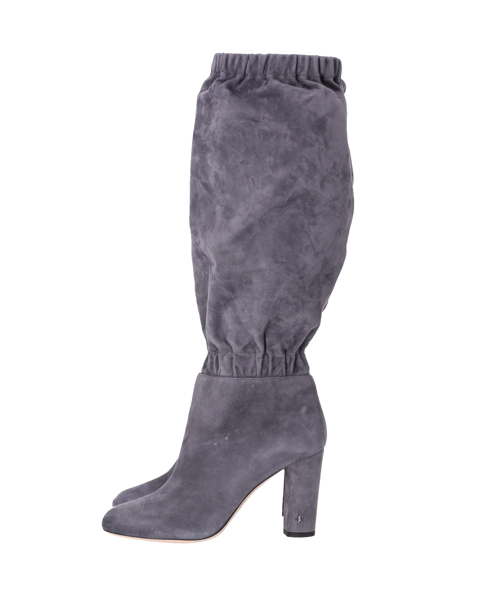 Women's Jimmy Choo Maxyn 85 Knee-high Boots in Grey Suede