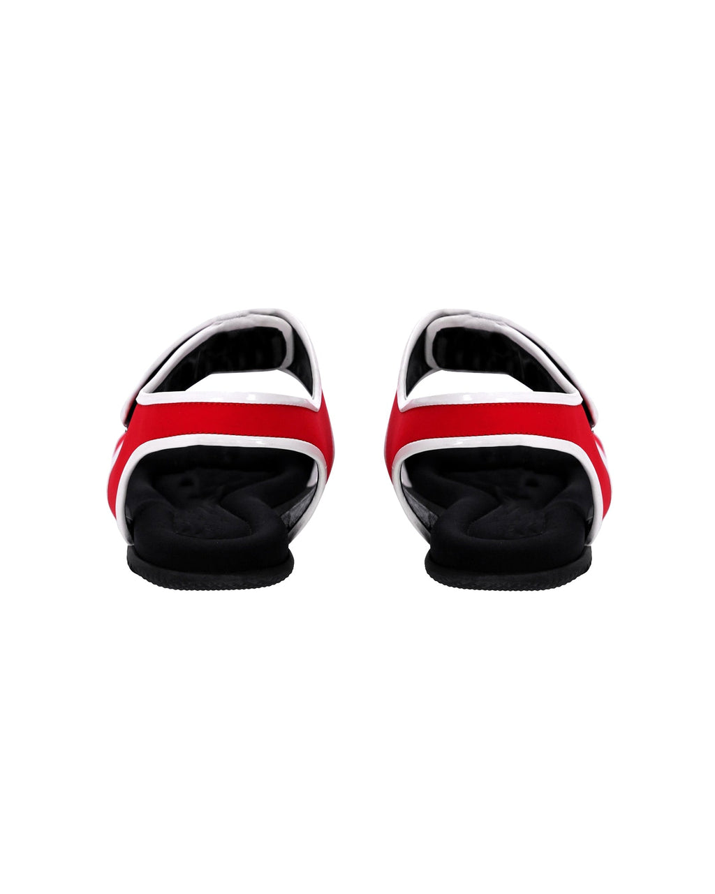 Women's Marni Hook-and-Loop Scuba Sandals in Red Synthetic Textile