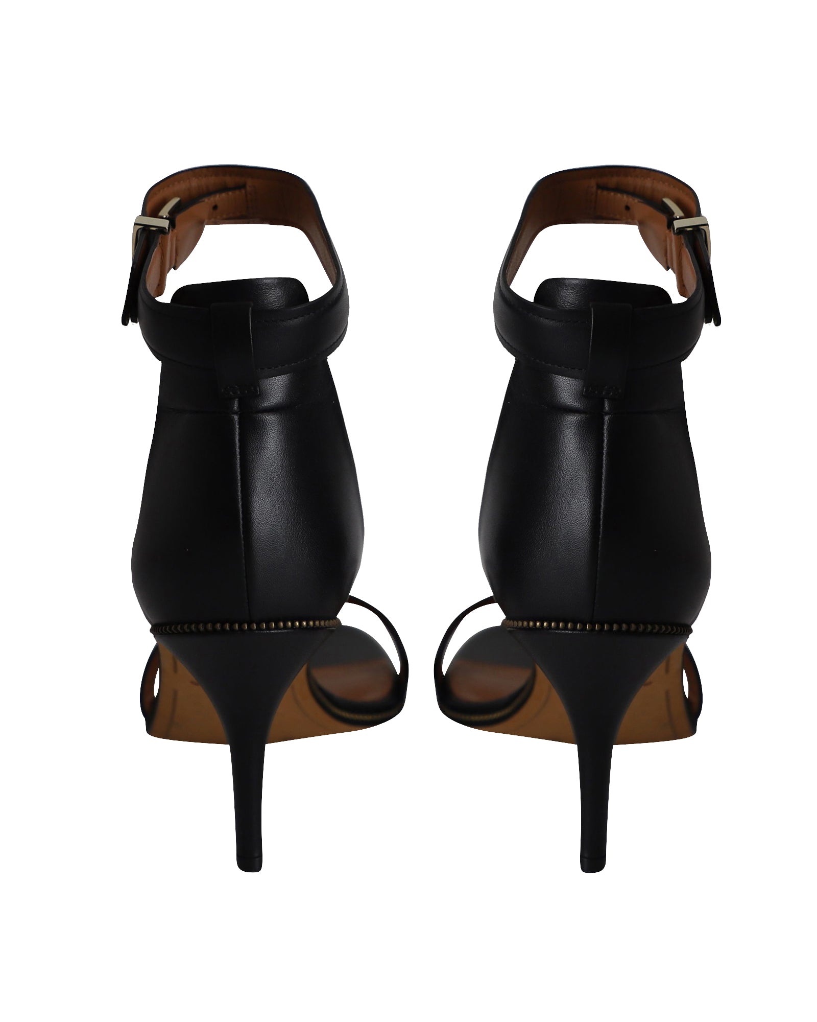 Givenchy Nadia Ankle Strap Sandals in Black Leather