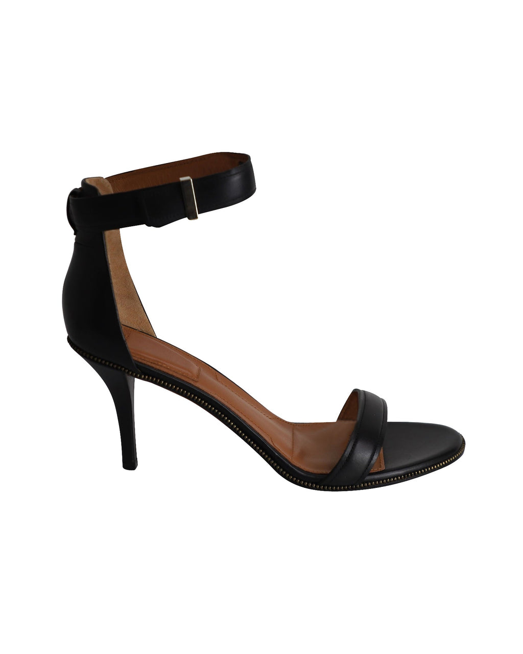 Givenchy Nadia Ankle Strap Sandals in Black Leather