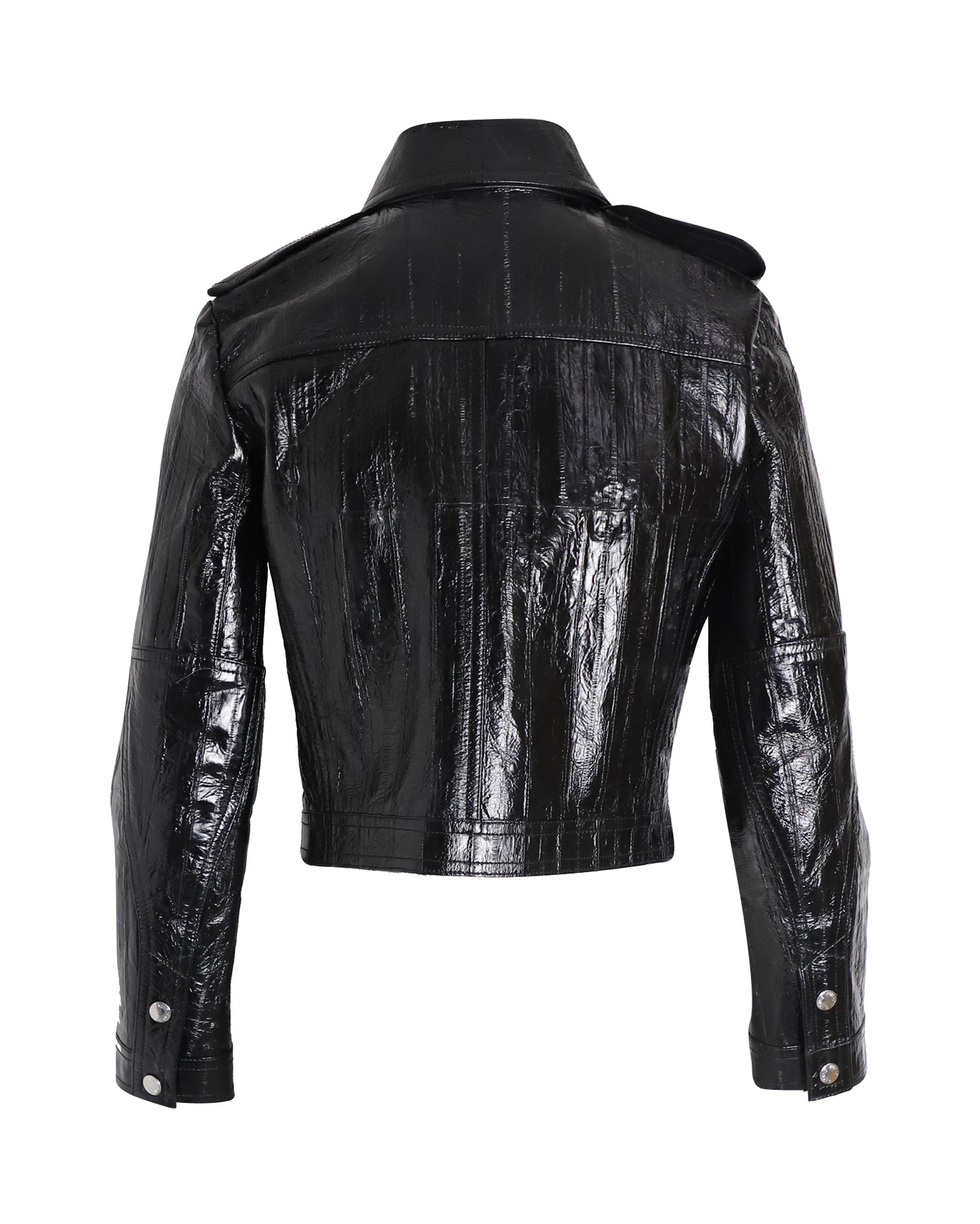 Louis Vuitton Cropped Jacket in Black Leather