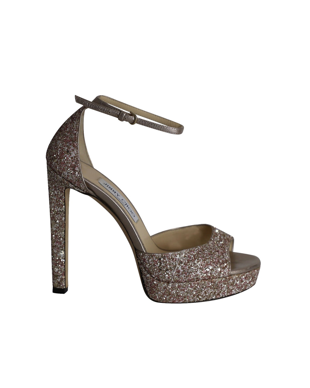 Women's Jimmy Choo Platform Sandals in Pink Glitter
