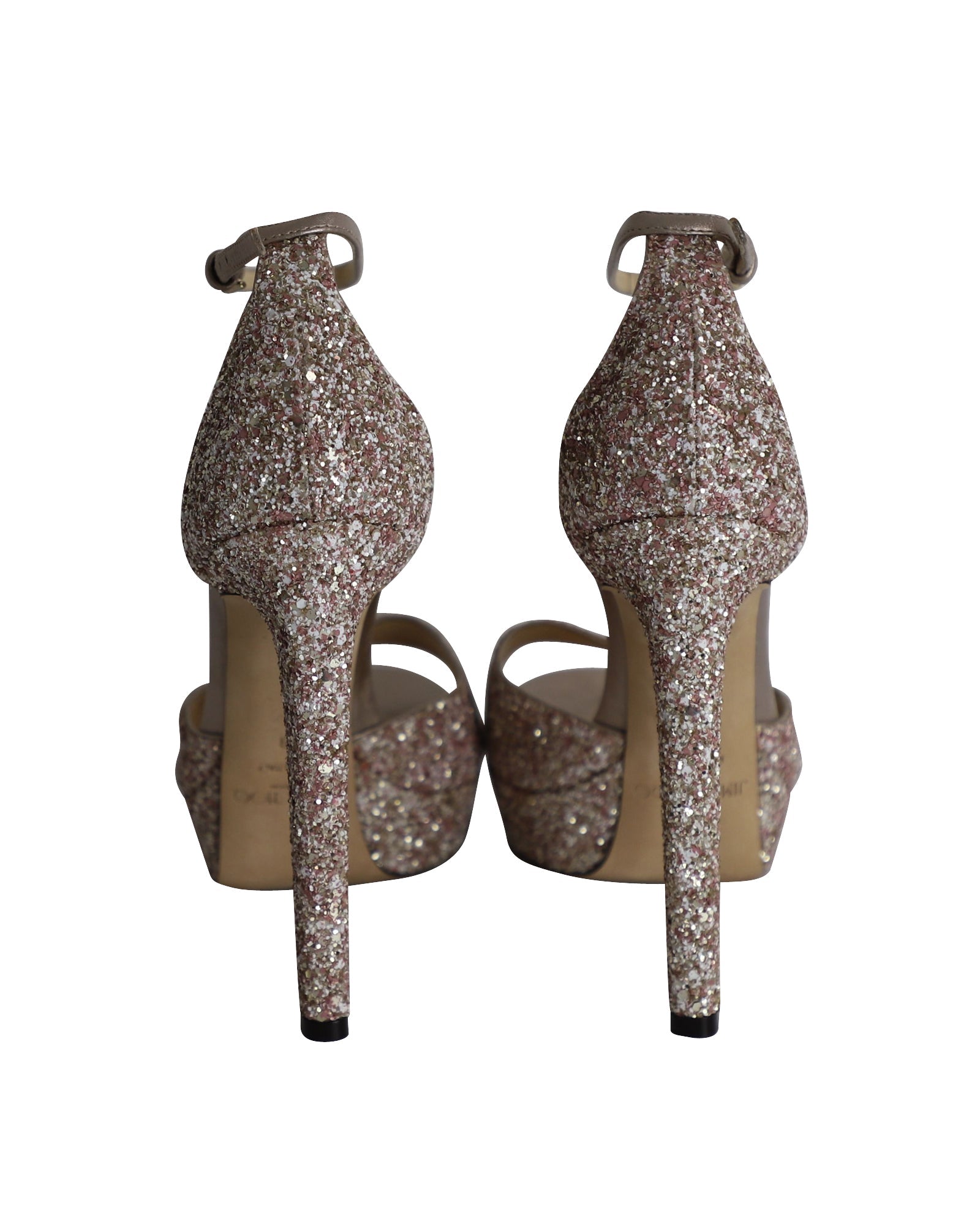 Women's Jimmy Choo Platform Sandals in Pink Glitter