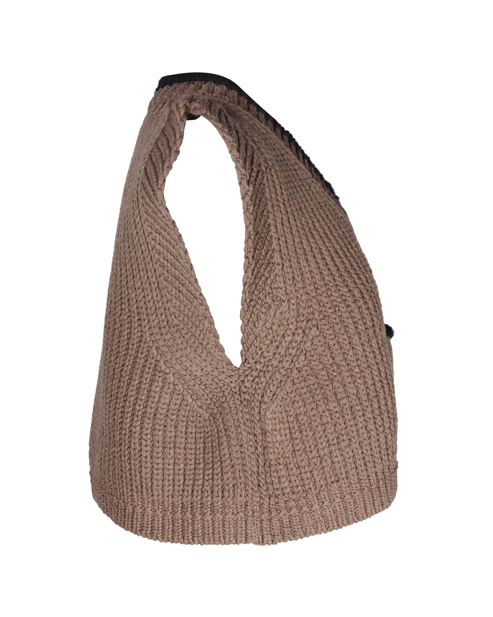 Jacquemus Sleeveless Knit Top In Brown Acrylic