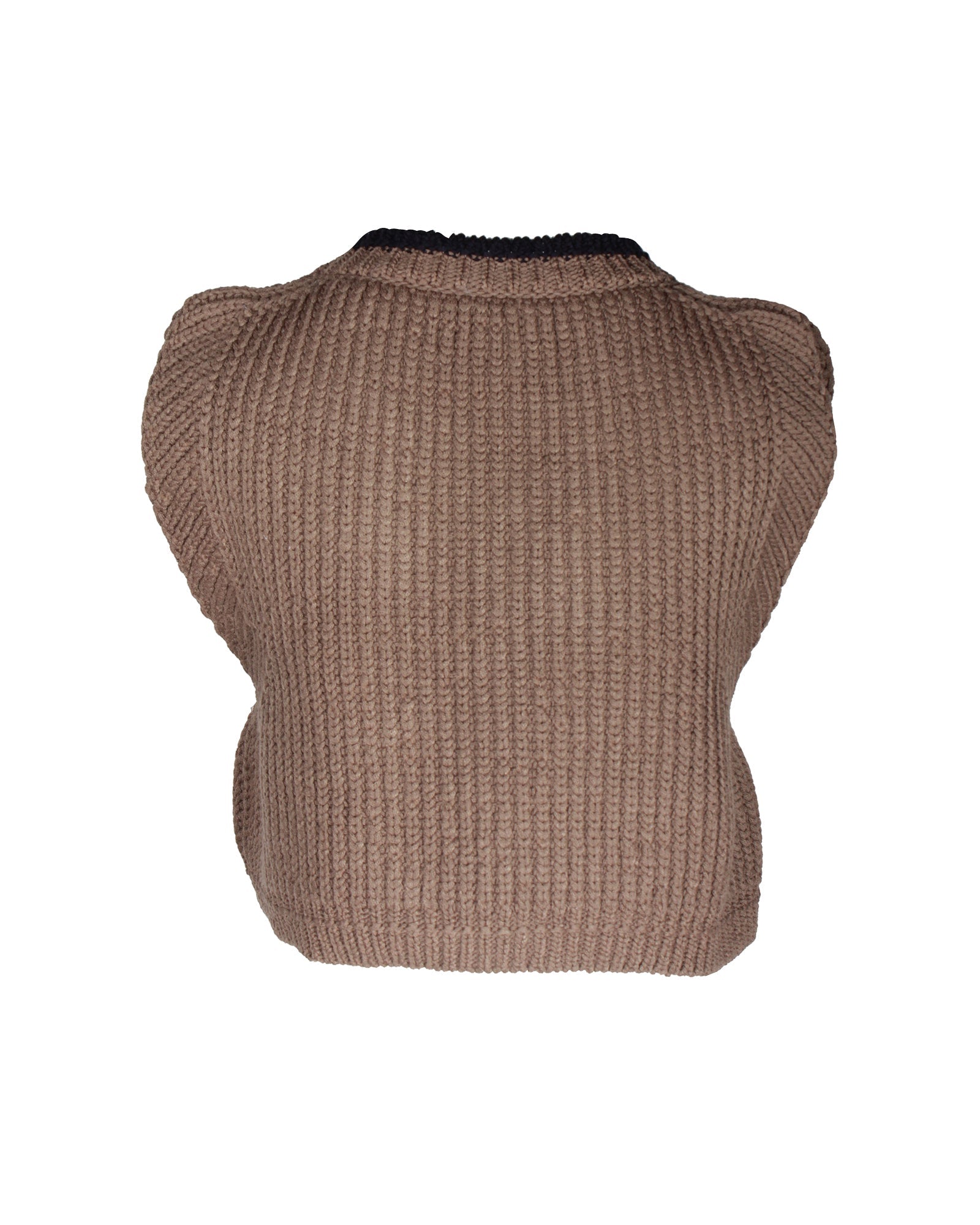 Jacquemus Sleeveless Knit Top In Brown Acrylic