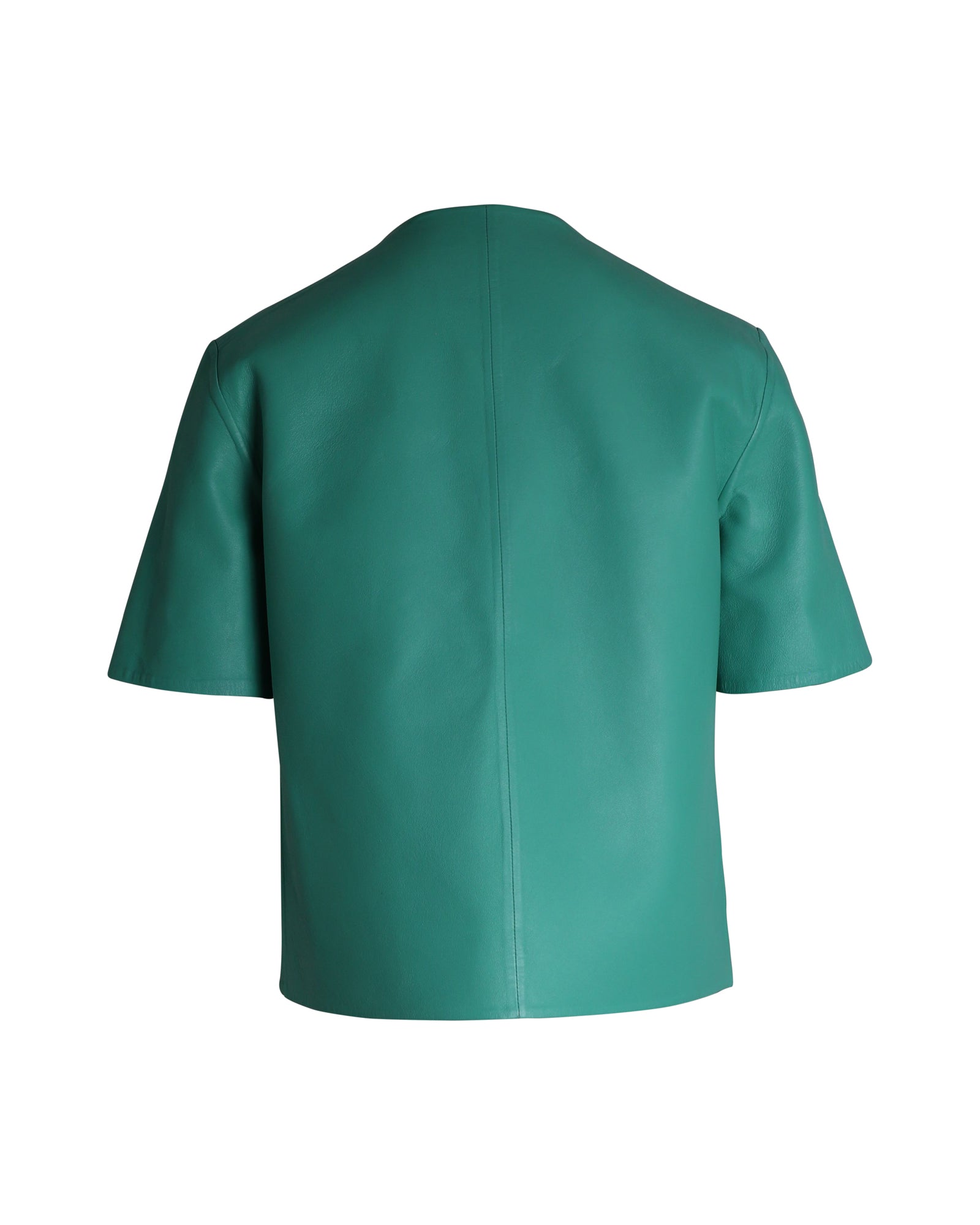 Marni Reversible Short Sleeve Jacket in Green Leather