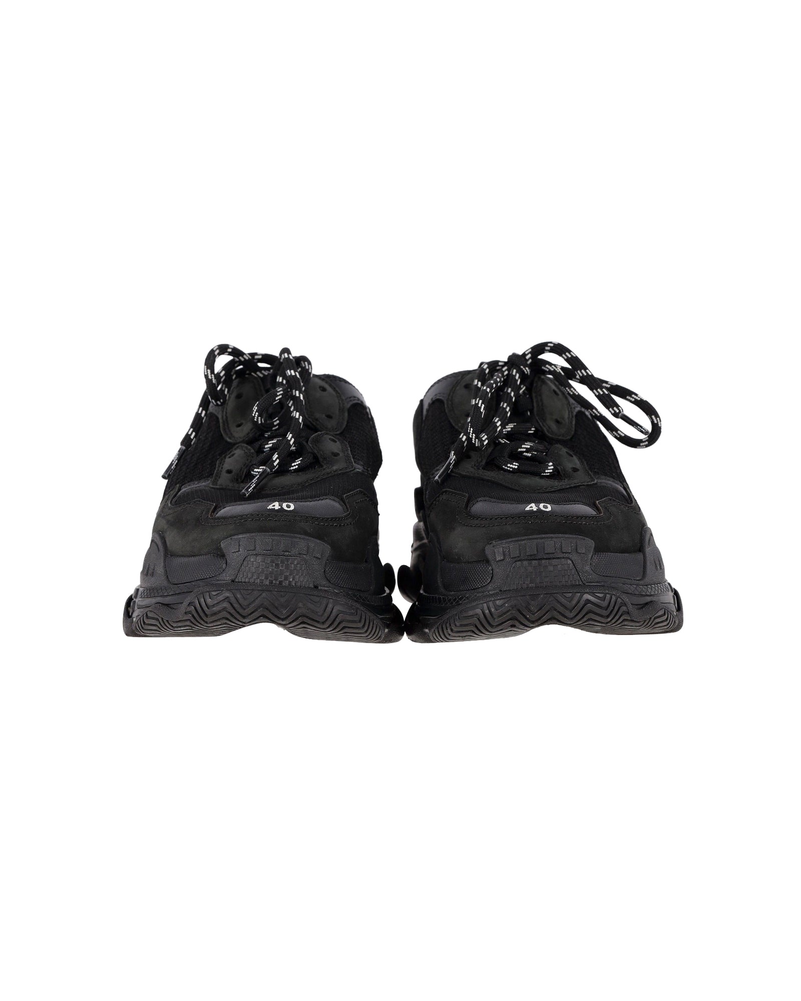 Women's Balenciaga Triple S Sneakers in Black Polyester