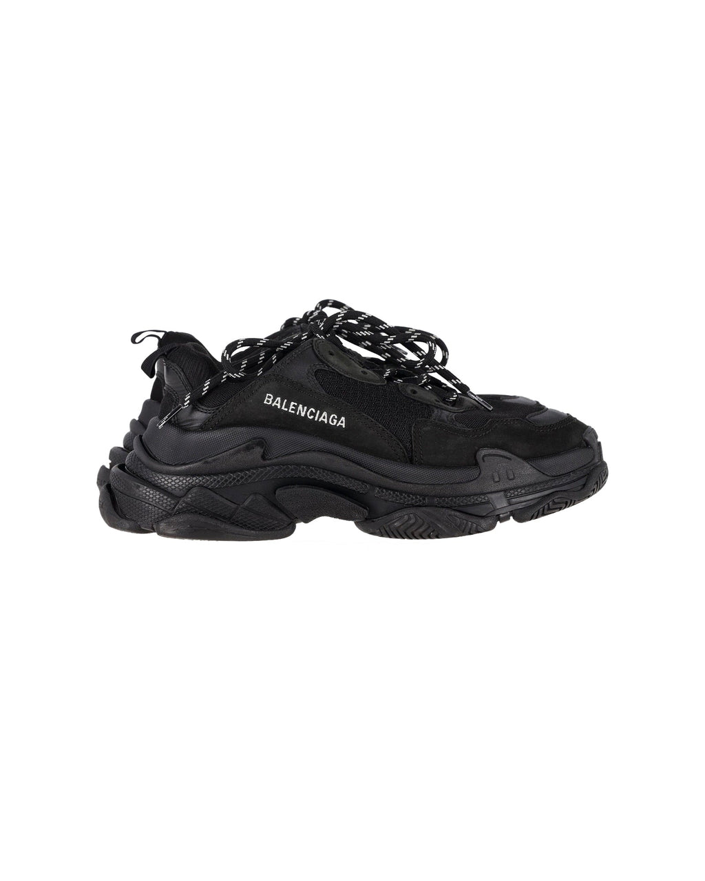 Women's Balenciaga Triple S Sneakers in Black Polyester