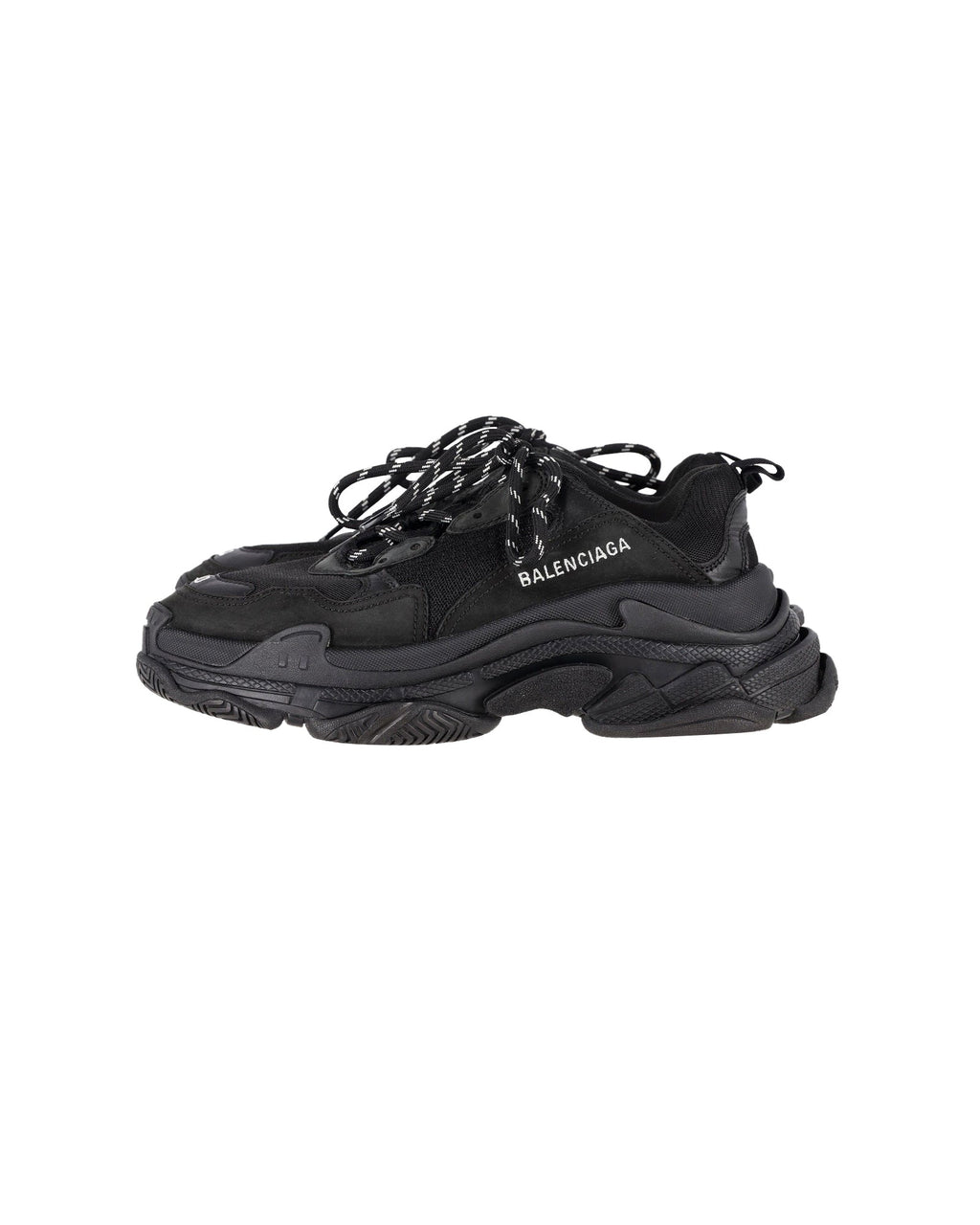 Women's Balenciaga Triple S Sneakers in Black Polyester