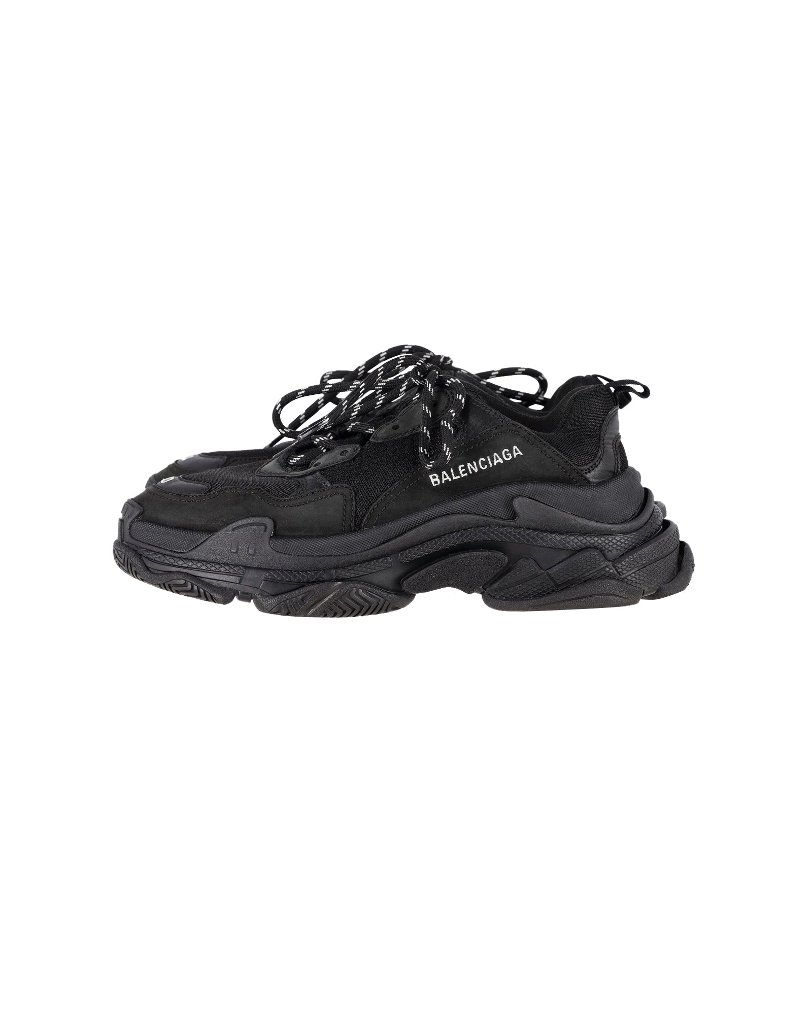 Women's Balenciaga Triple S Sneakers in Black Polyester