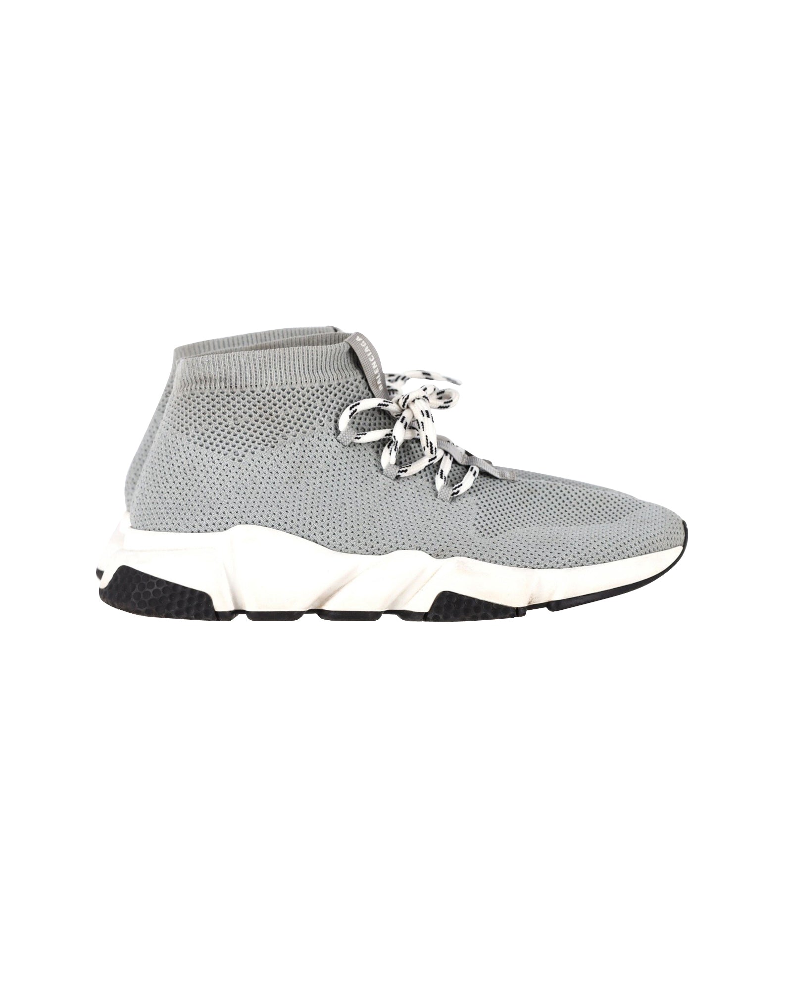 Men's Balenciaga Speed 2 Lace Up Sneakers in Grey Polystyrene