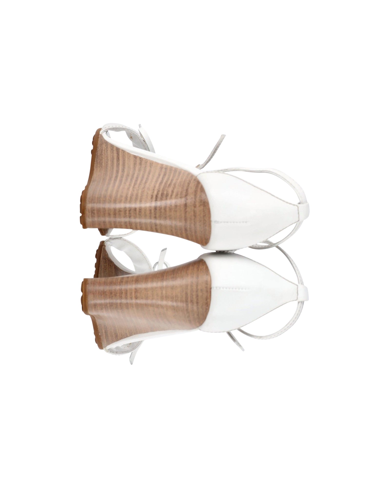 Women's Tod's Bow Detail Wedge Sandals in White Leather