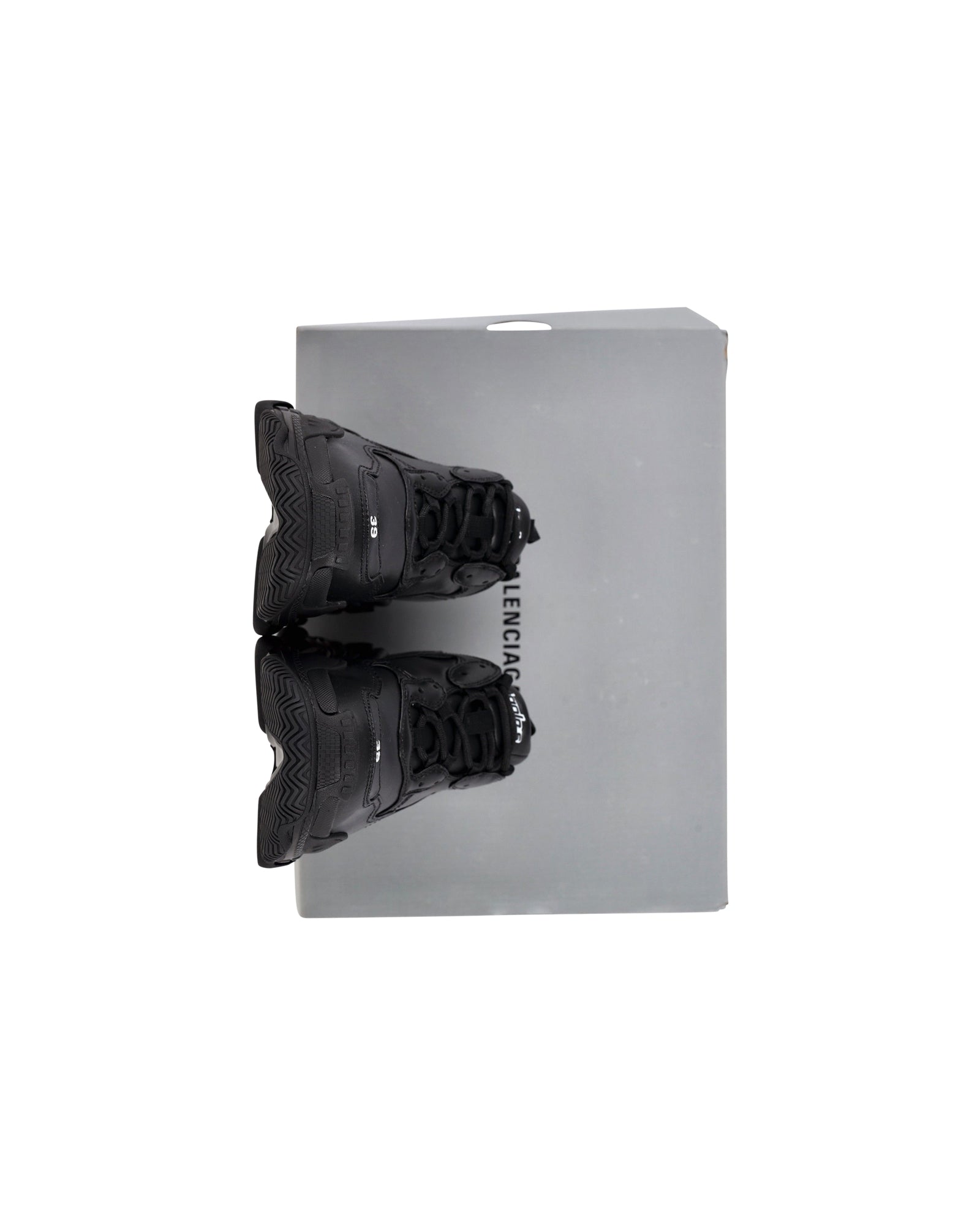 Men's Balenciaga Triple S Sneakers in Black Polyurethane