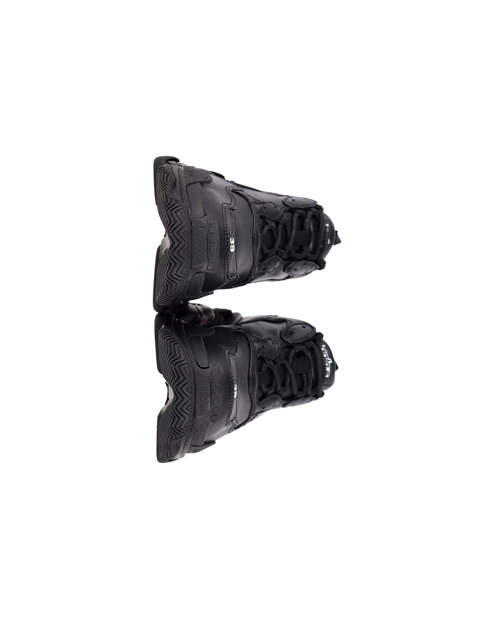 Men's Balenciaga Triple S Sneakers in Black Polyurethane