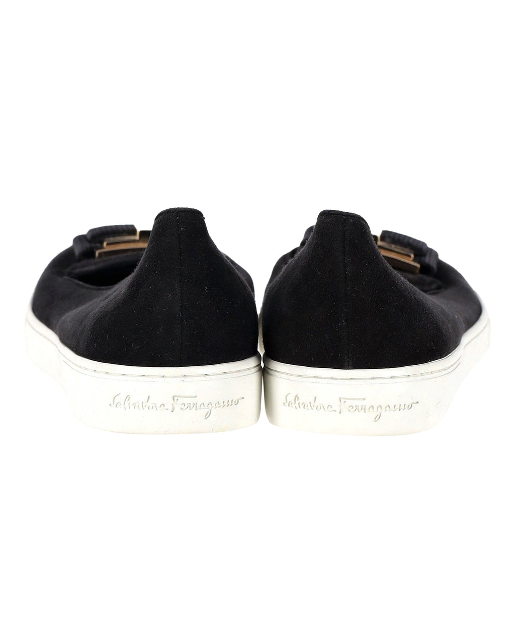 Women's Salvatore Ferragamo Pelagie Flats in Black Suede