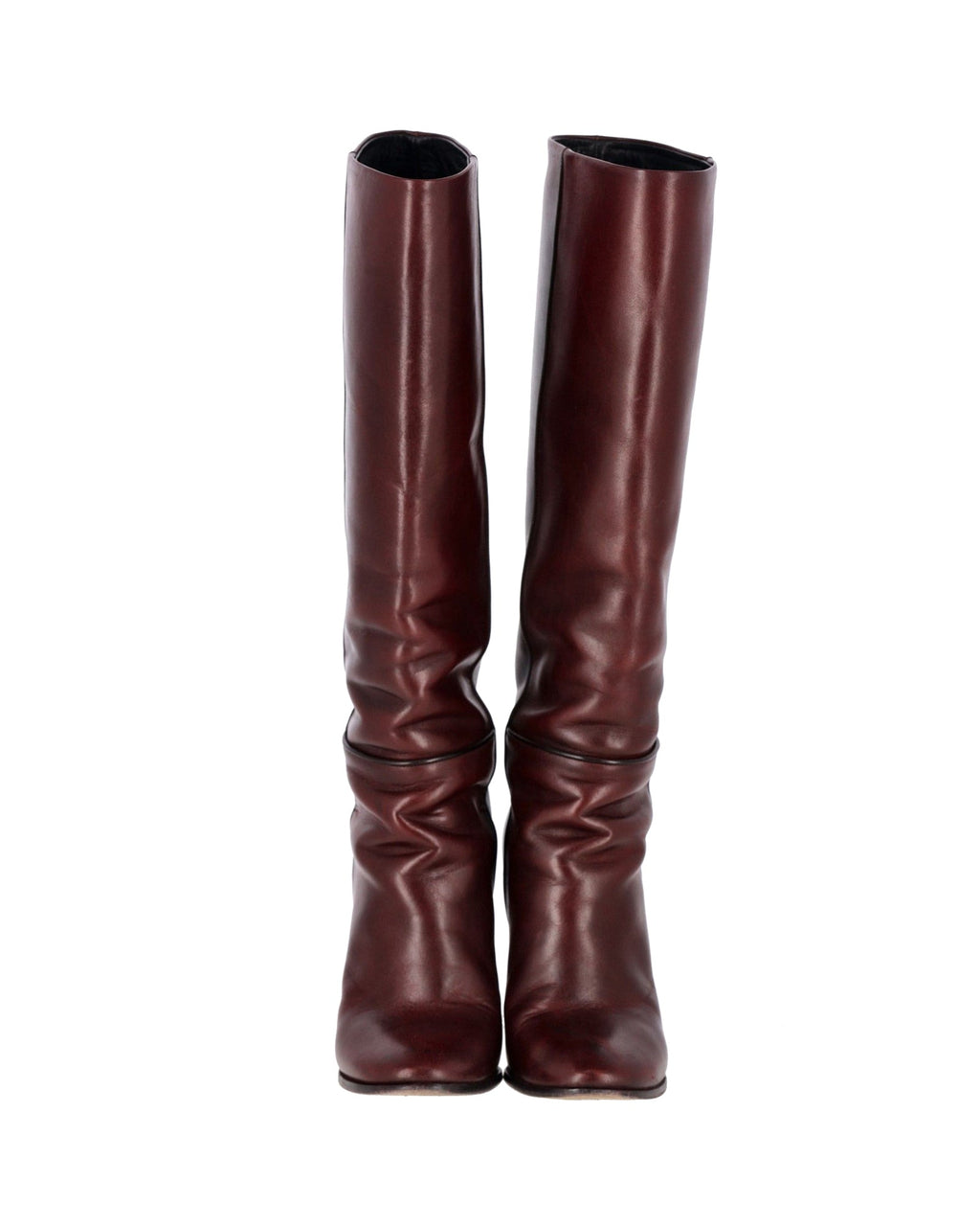 Proenza Schouler Knee Boots in Burgundy Leather