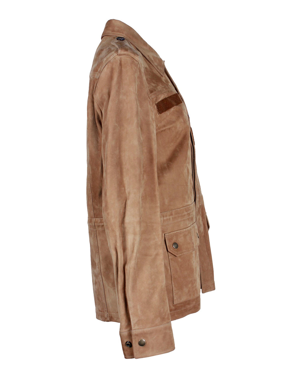 Saint Laurent Utility Jacket in Brown Suede