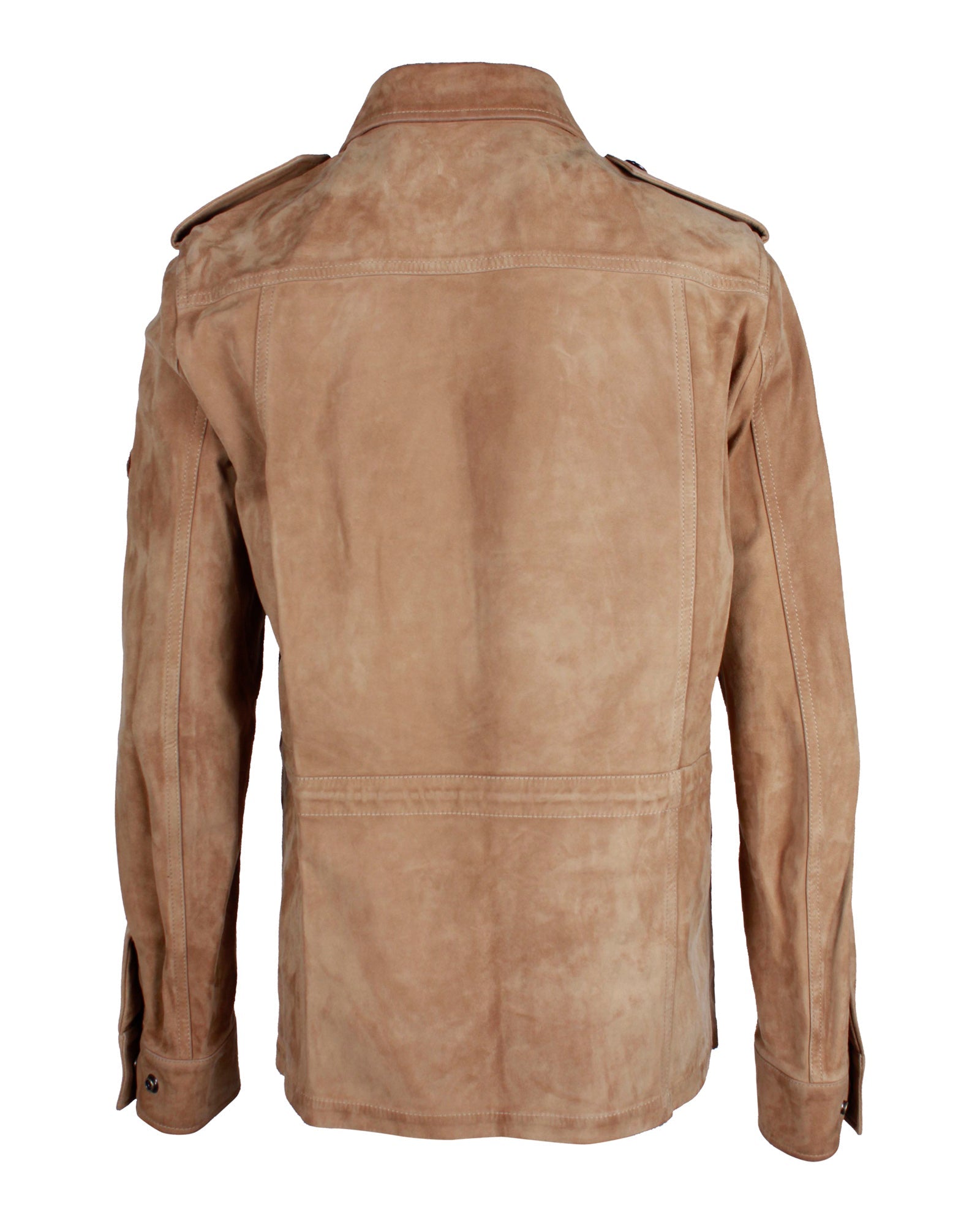 Saint Laurent Utility Jacket in Brown Suede