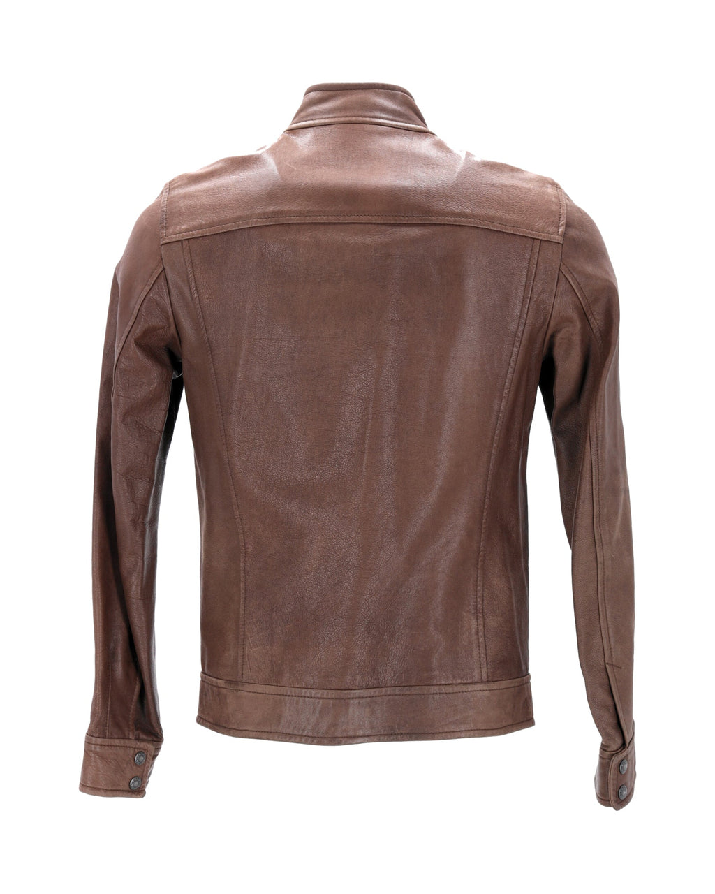 Prada Zipped Jacket in Brown Leather