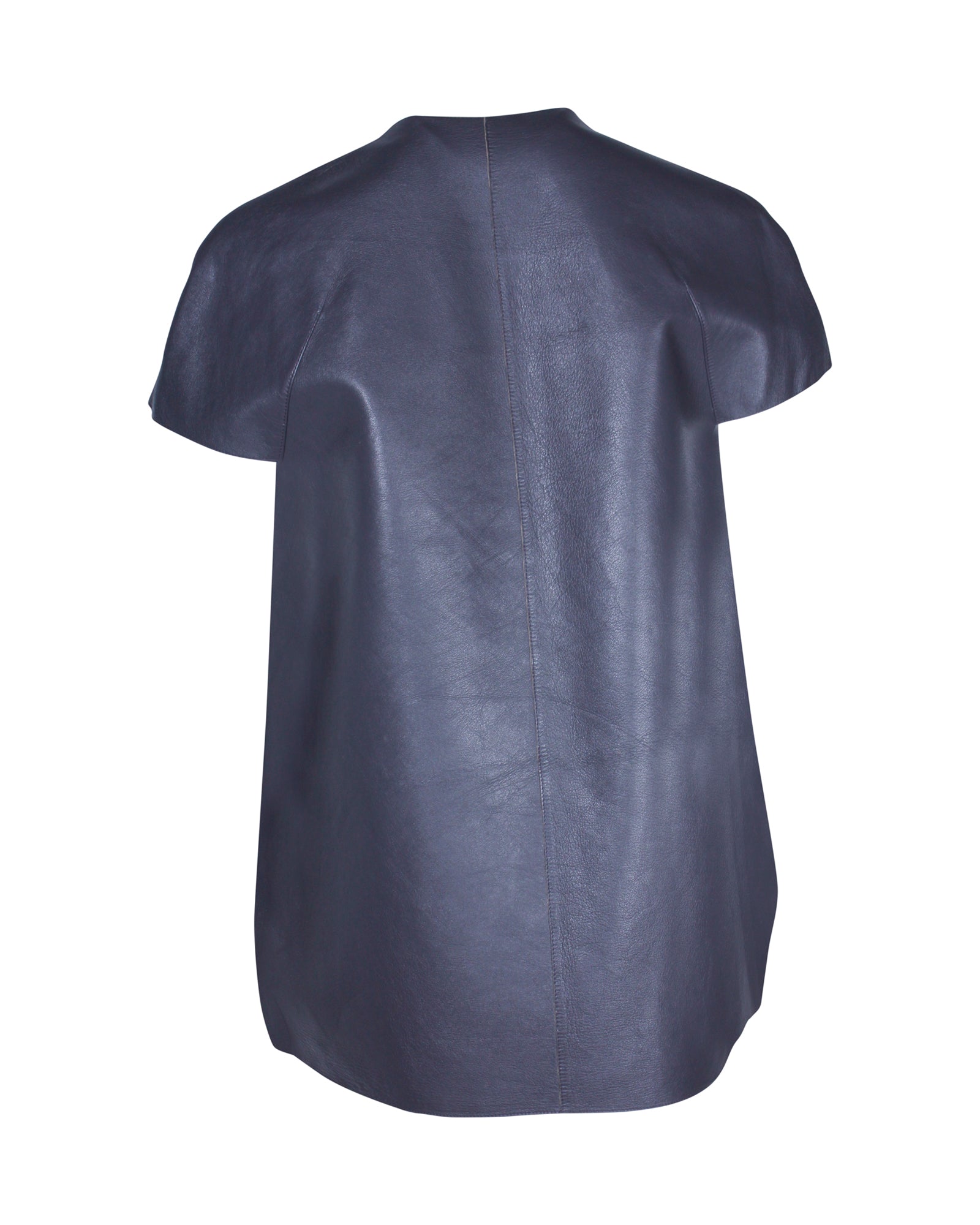Marni Short Sleeve Jacket in Grey Leather