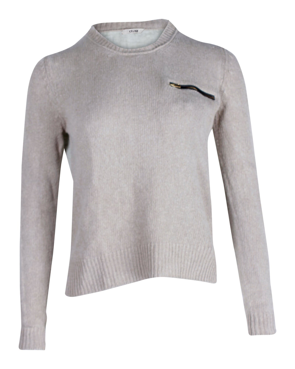 Celine Knit Sweater in Beige Linen