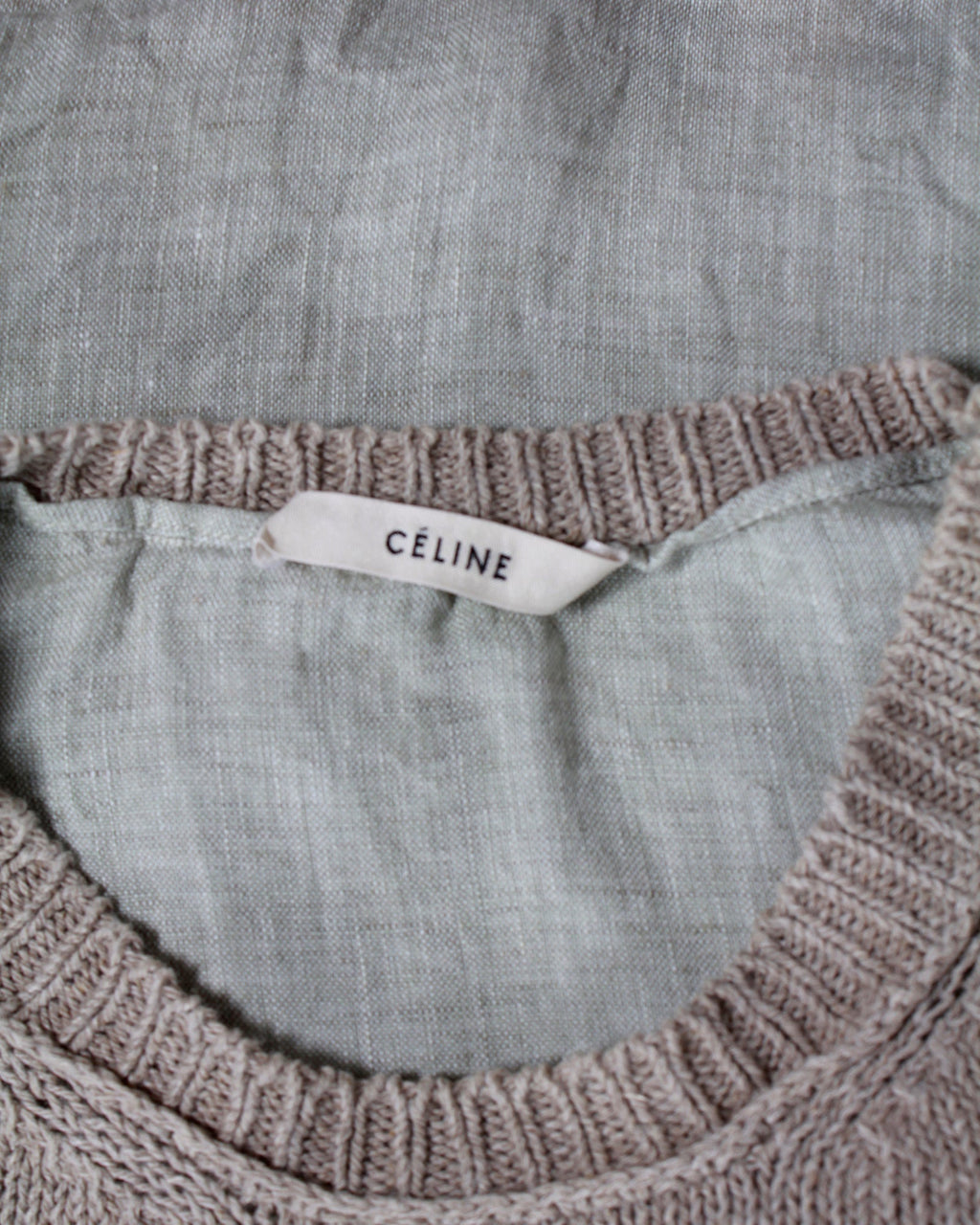 Celine Knit Sweater in Beige Linen