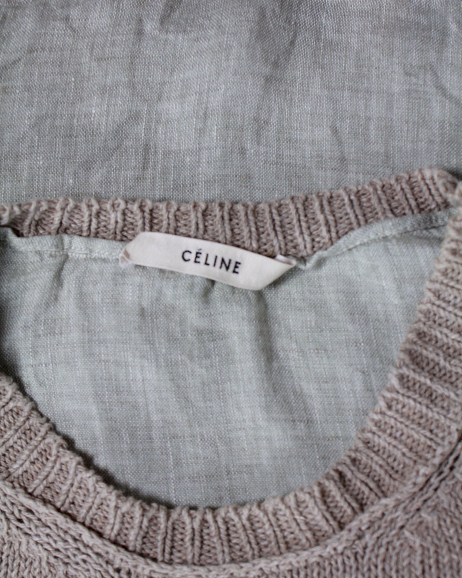 Celine Knit Sweater in Beige Linen