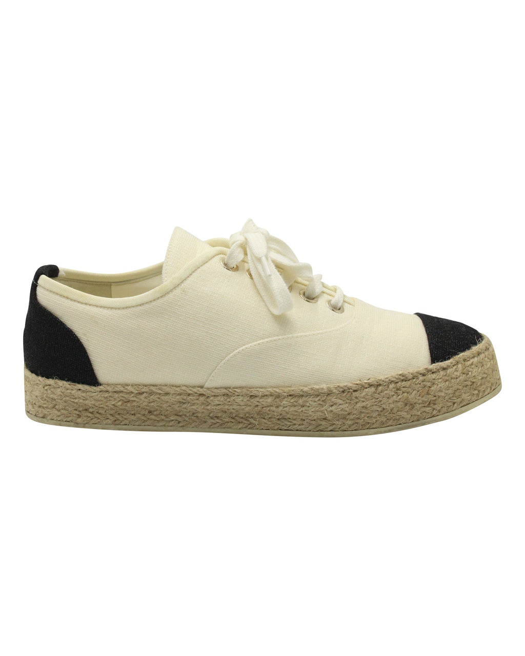 Chanel Riviera Espadrille Sneakers in White Canvas