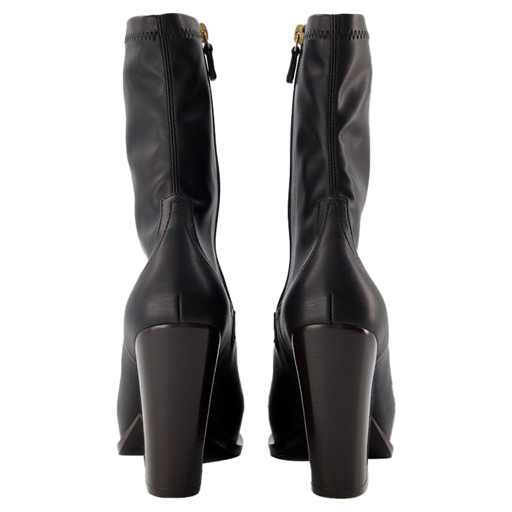Women's Cowboy Boots in Black Synthetic Leather
