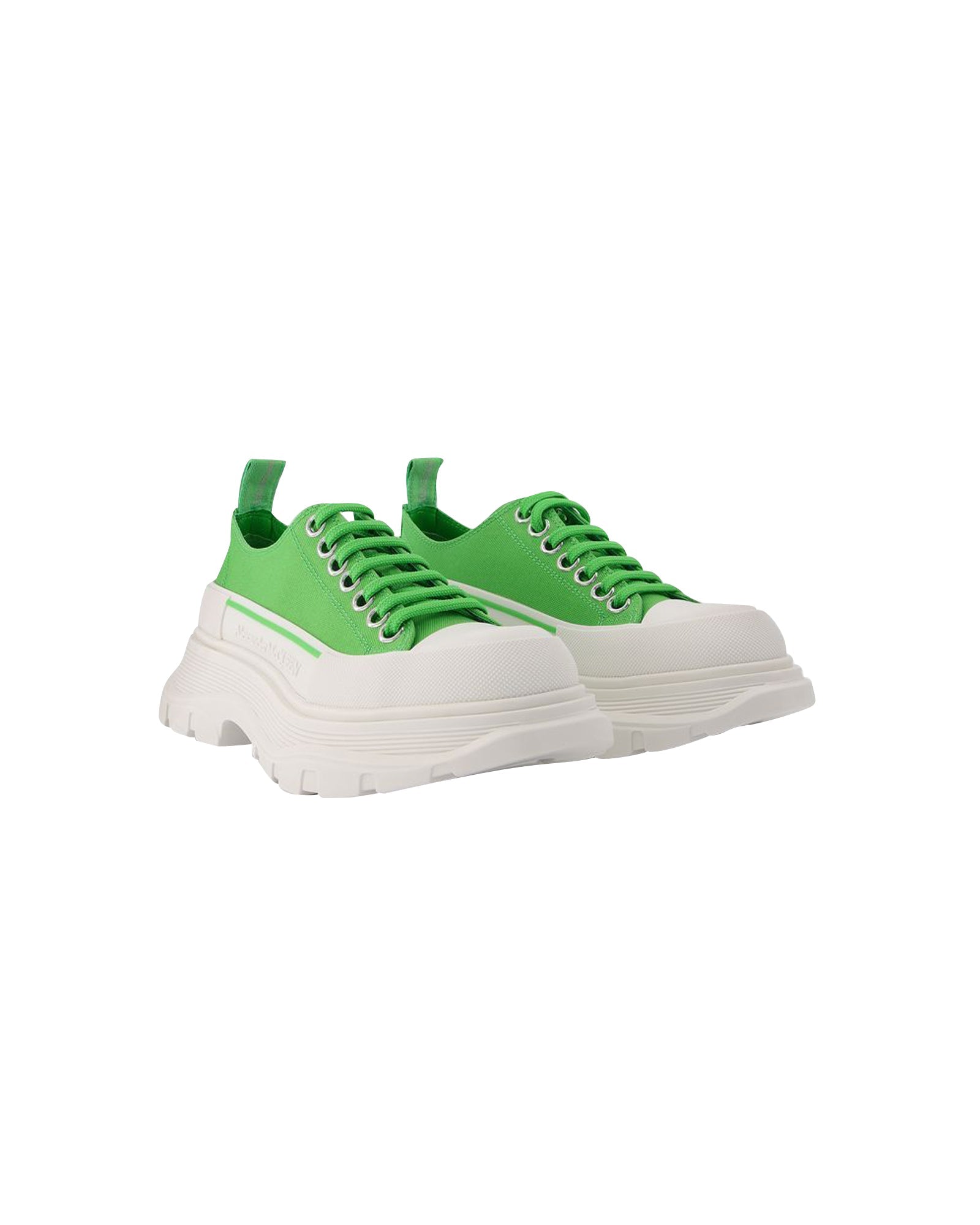 Tread Slick Sneakers - Alexander Mcqueen - Green/White - Leather