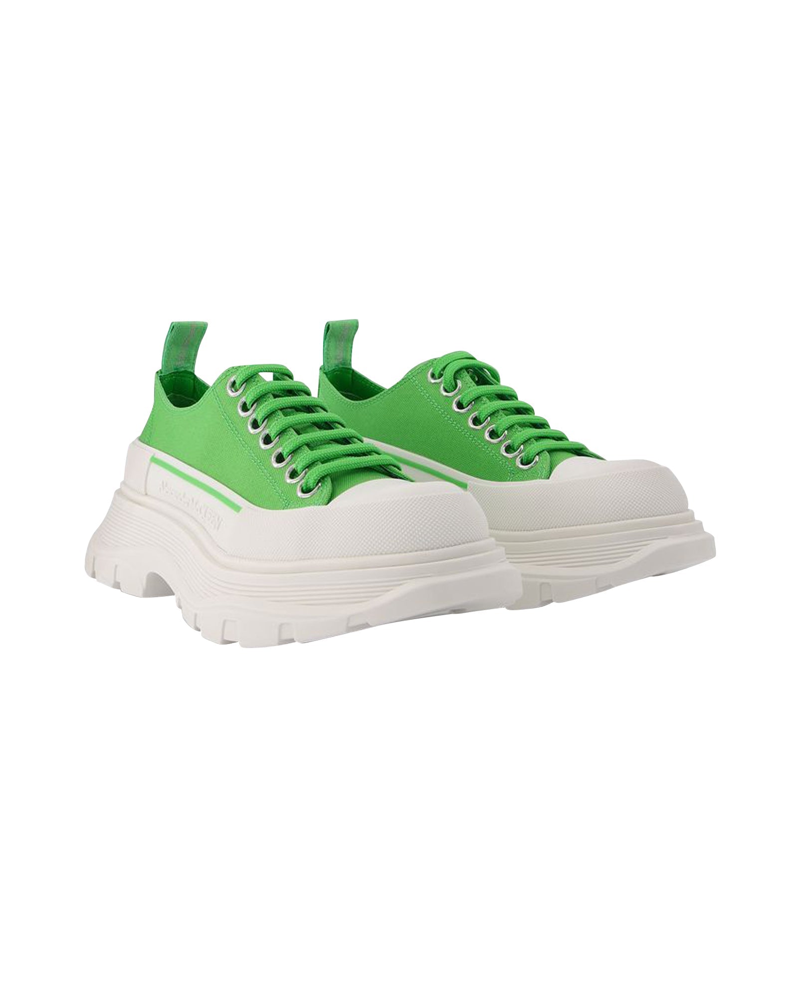 Tread Slick Sneakers - Alexander Mcqueen - Green/White - Leather
