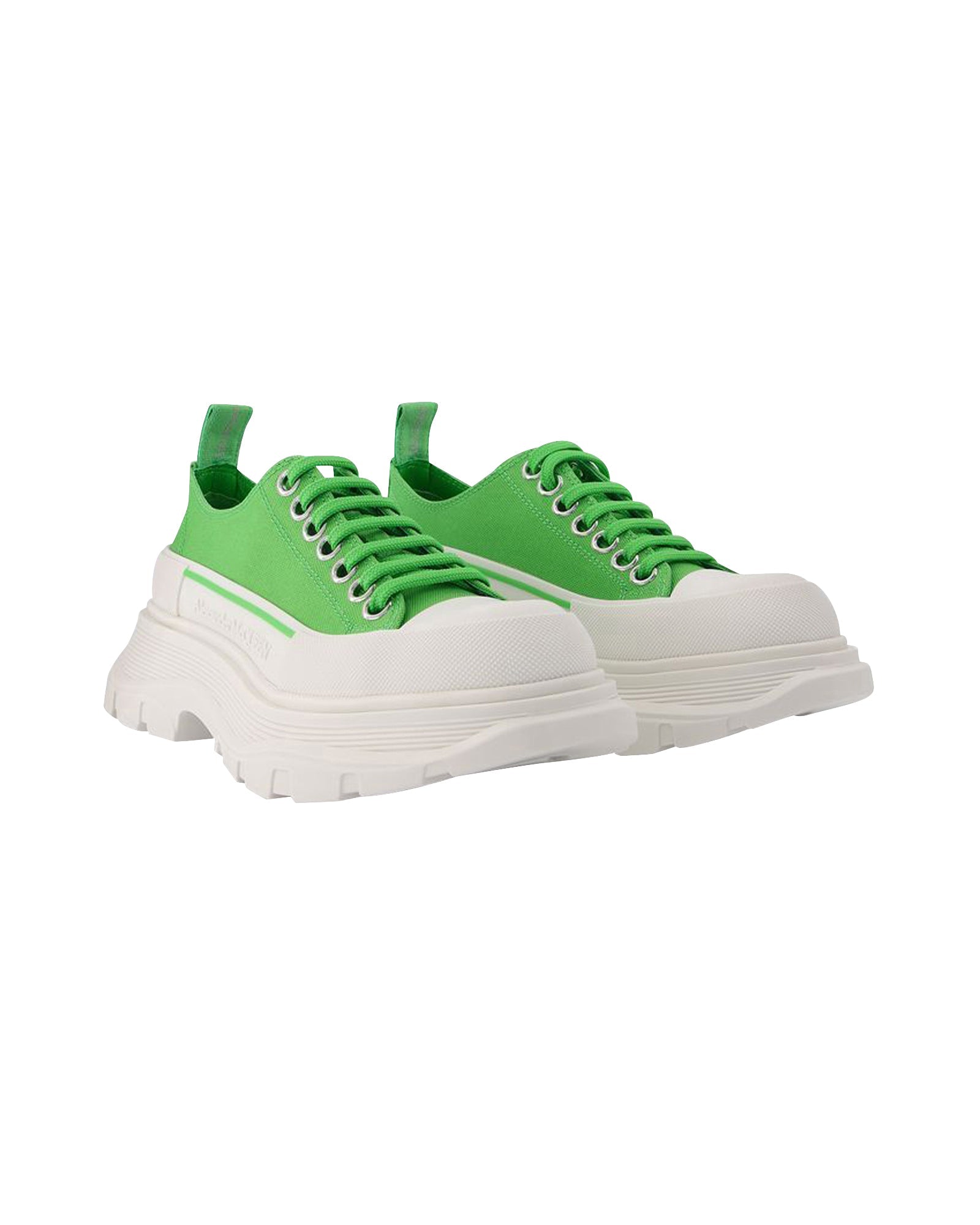 Tread Slick Sneakers - Alexander Mcqueen - Green/White - Leather