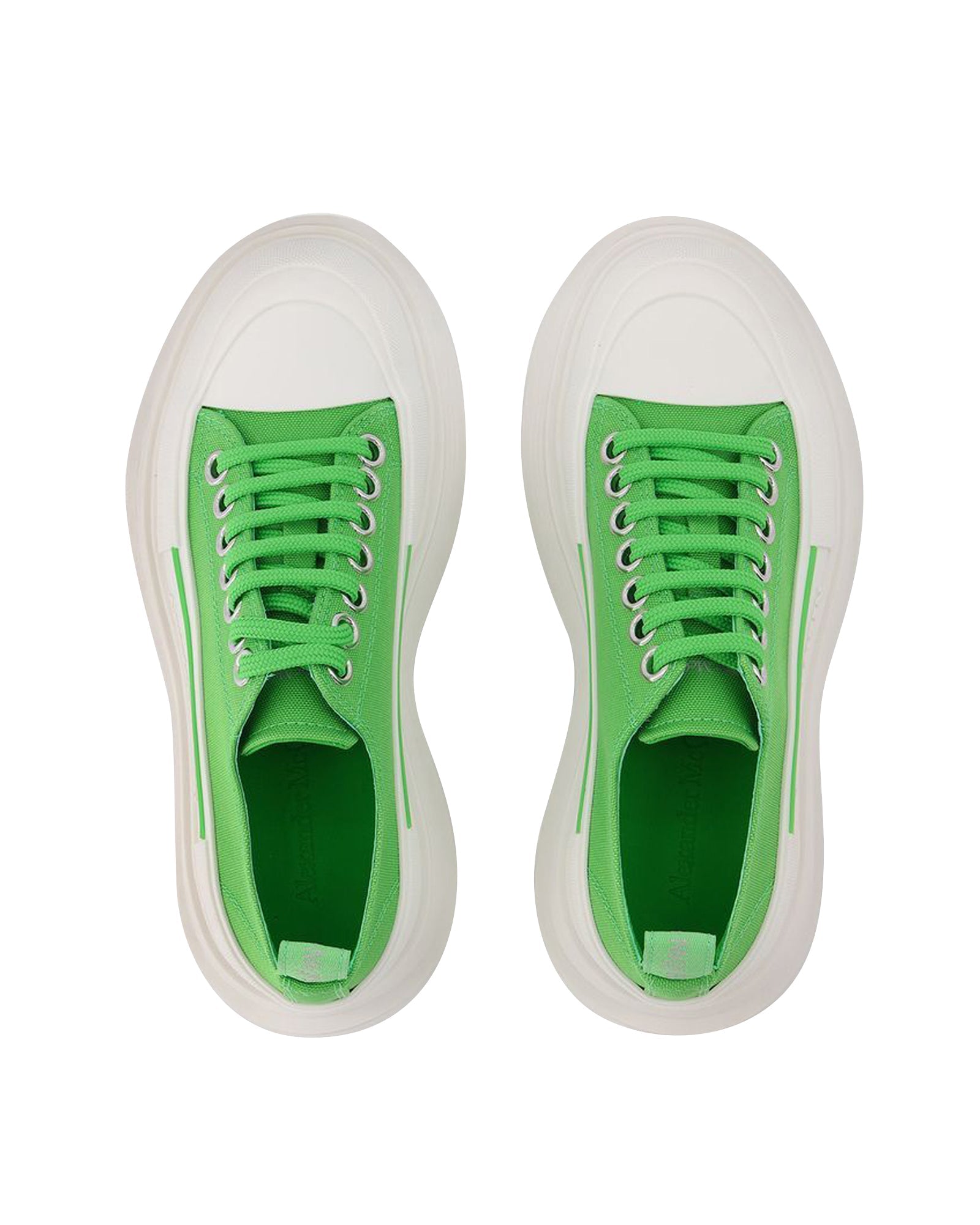 Tread Slick Sneakers - Alexander Mcqueen - Green/White - Leather