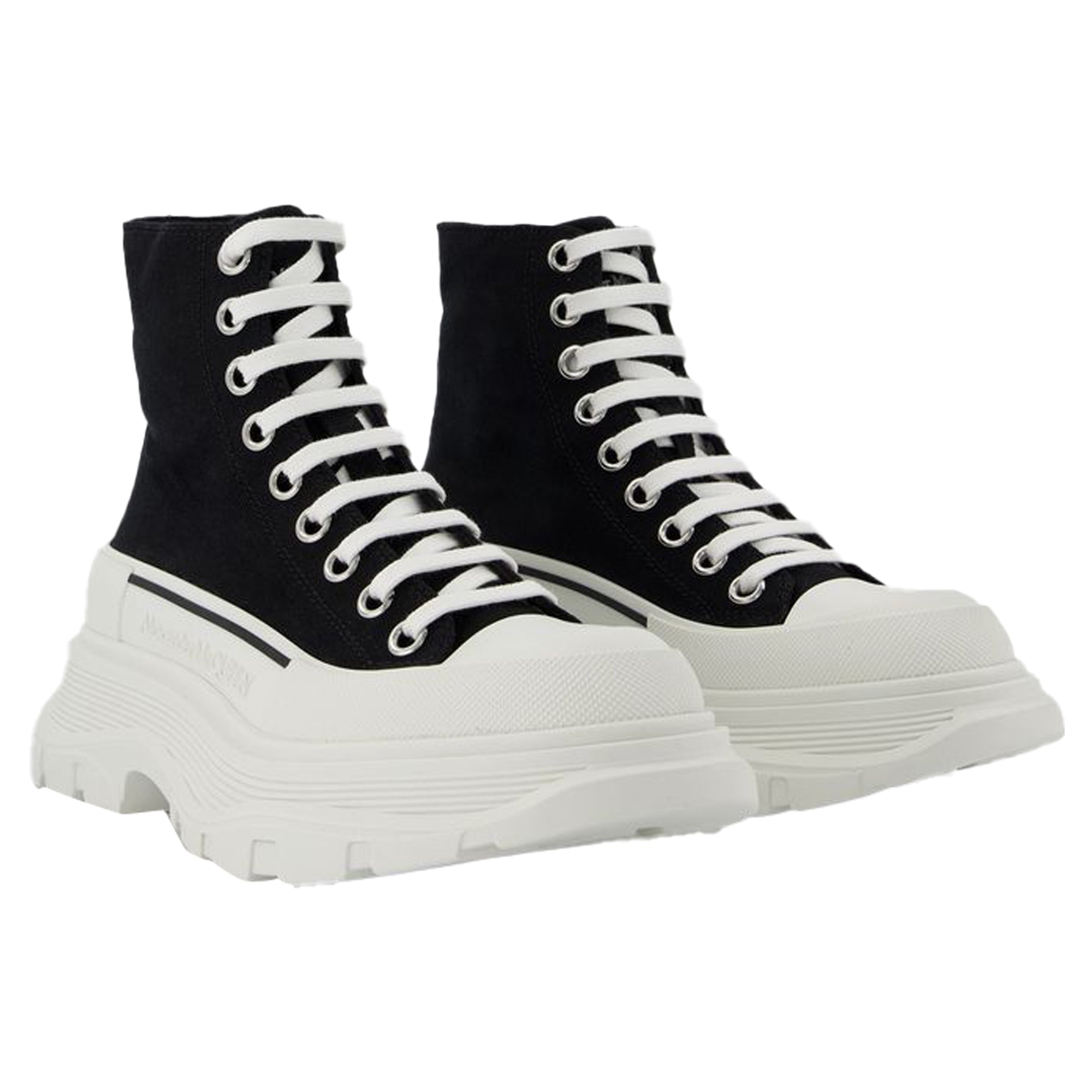 Tread Sneakers - Alexander Mcqueen - Black/White - Leather