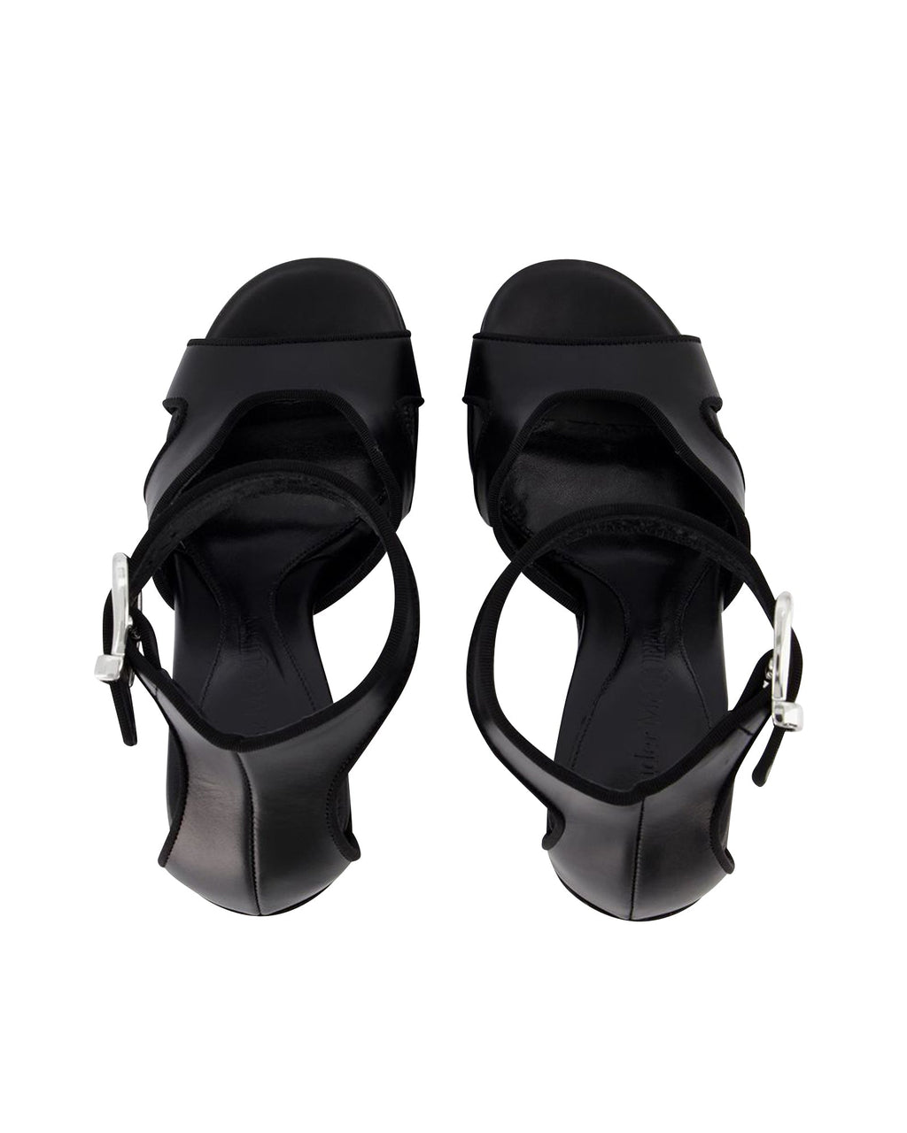 Black Leather Pumps With Silver Hardware