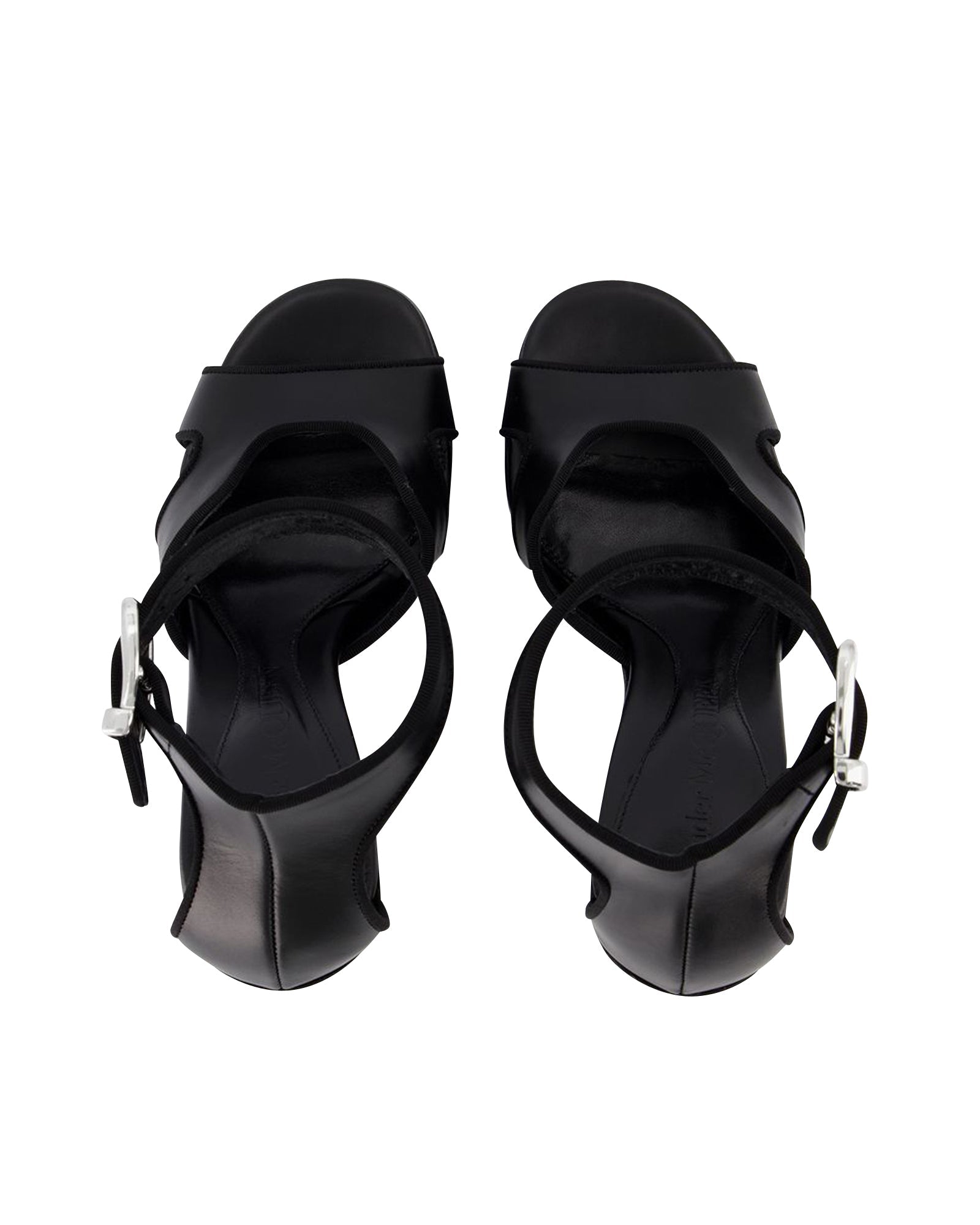 Black Leather Pumps With Silver Hardware
