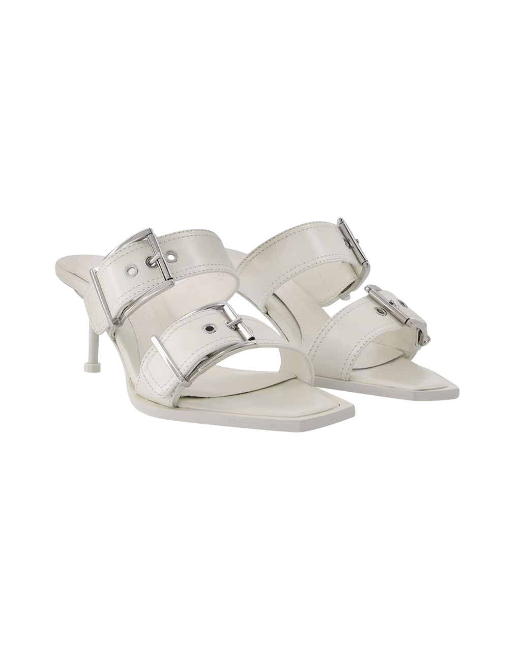 Sandals - Alexander Mcqueen - Ivory/Silver - Leather
