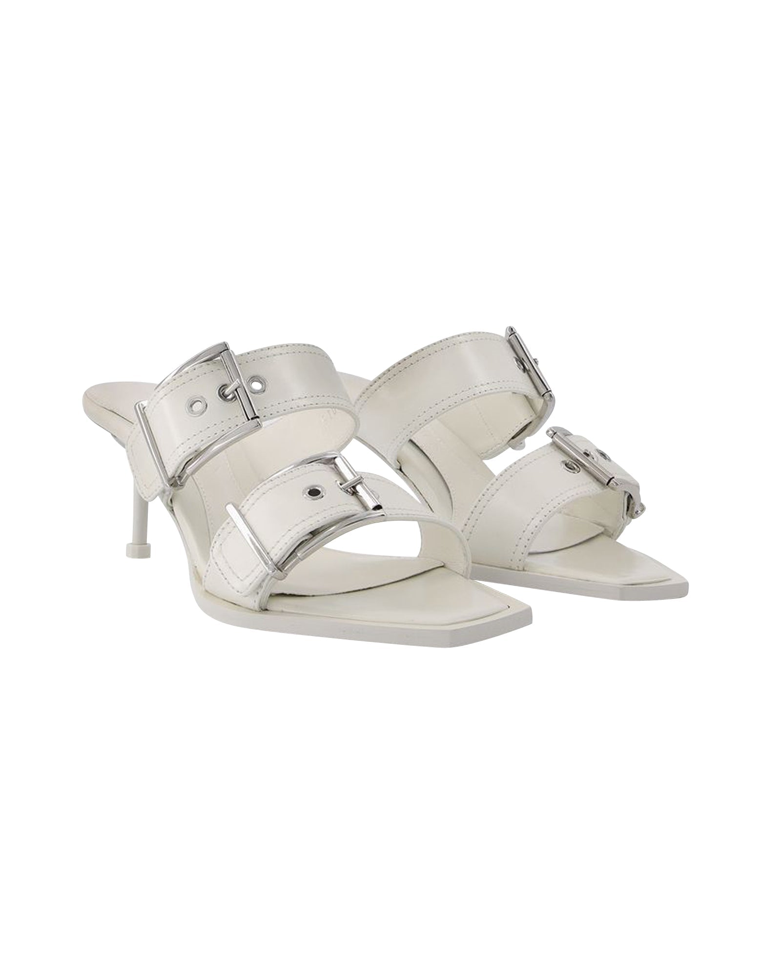 Sandals - Alexander Mcqueen - Ivory/Silver - Leather