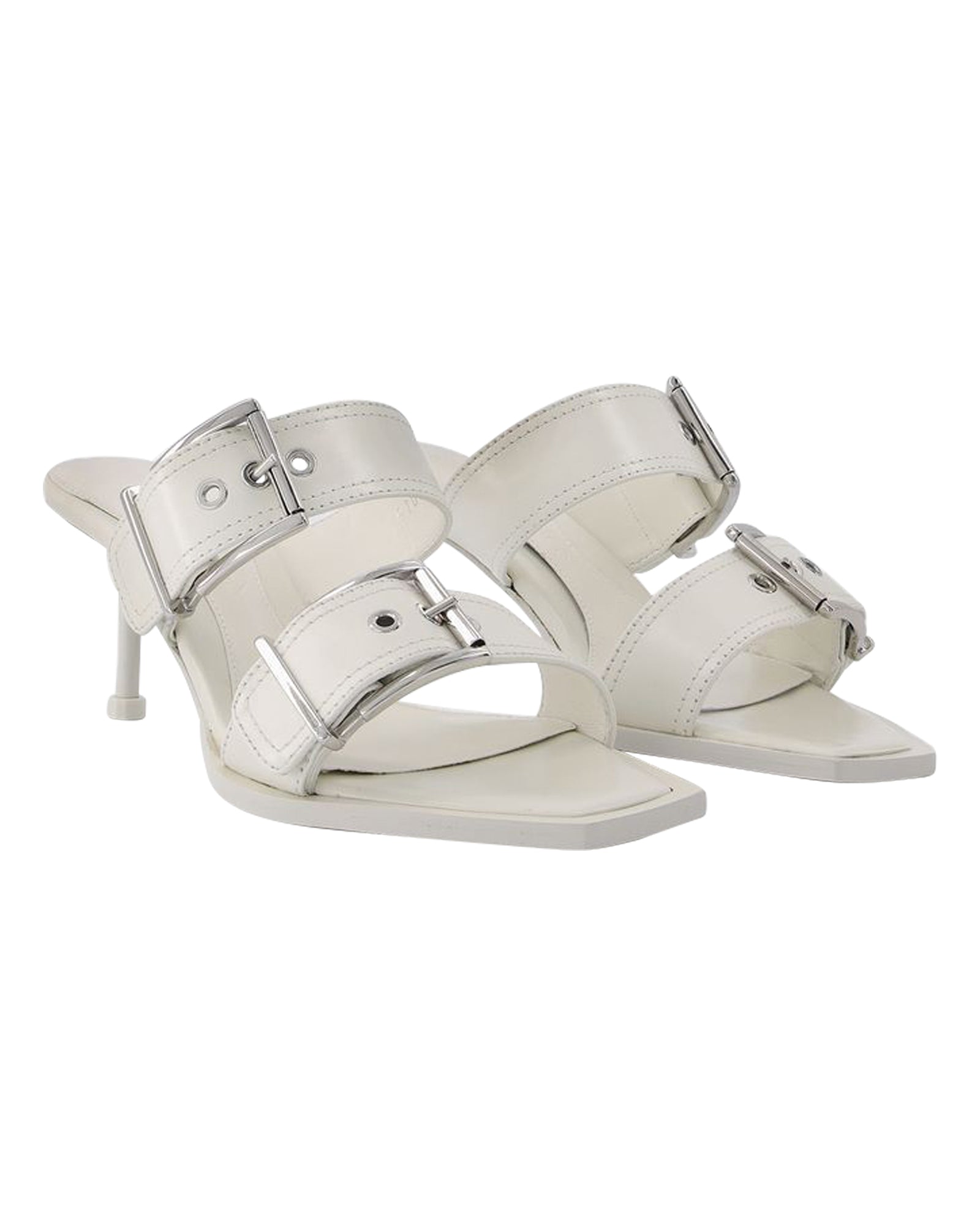 Sandals - Alexander Mcqueen - Ivory/Silver - Leather