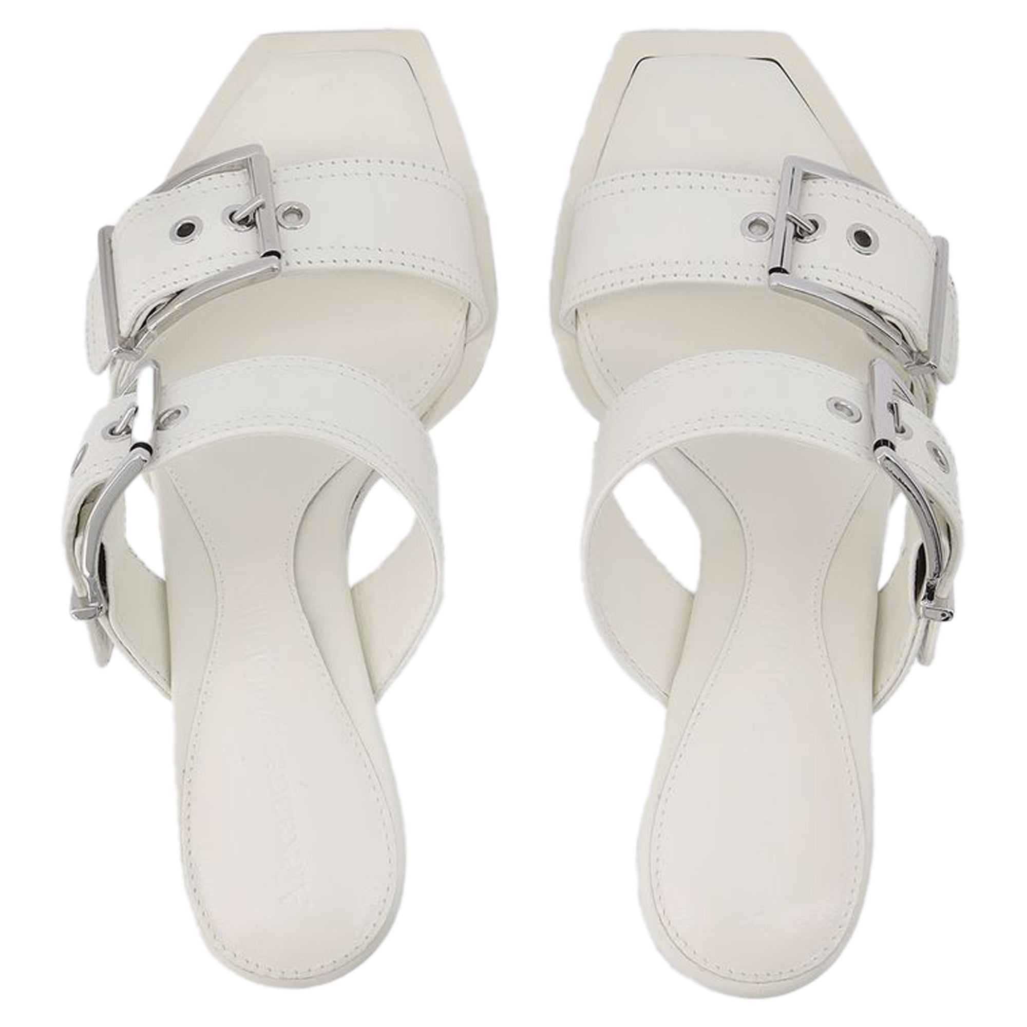Sandals - Alexander Mcqueen - Ivory/Silver - Leather
