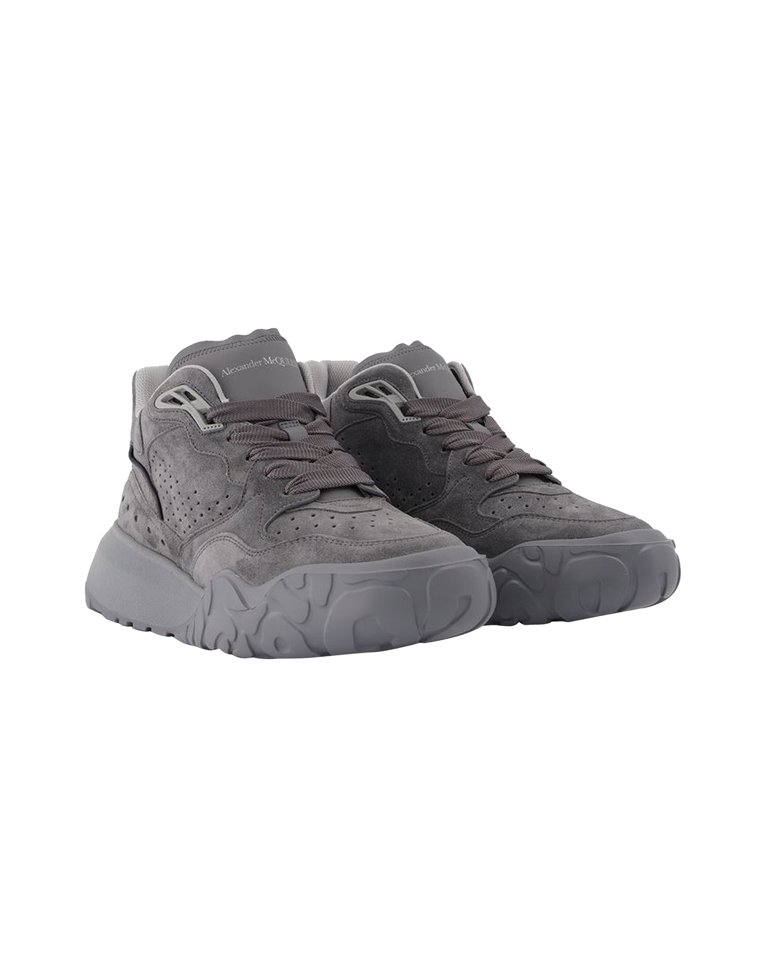 Sneaker High in Grey Leather
