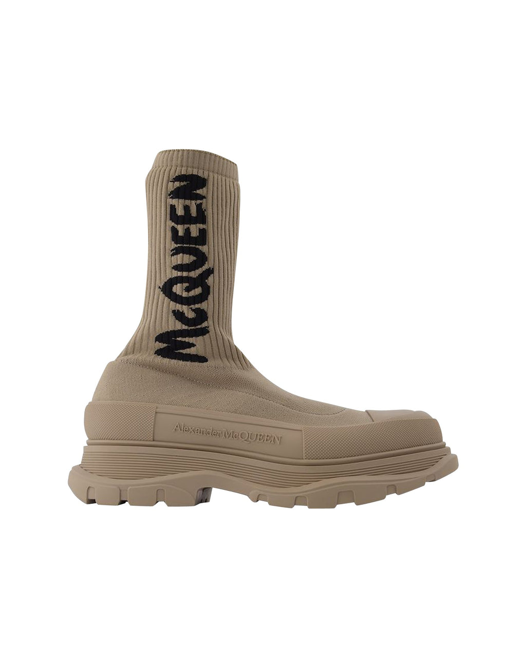 Sock Boots in Beige
