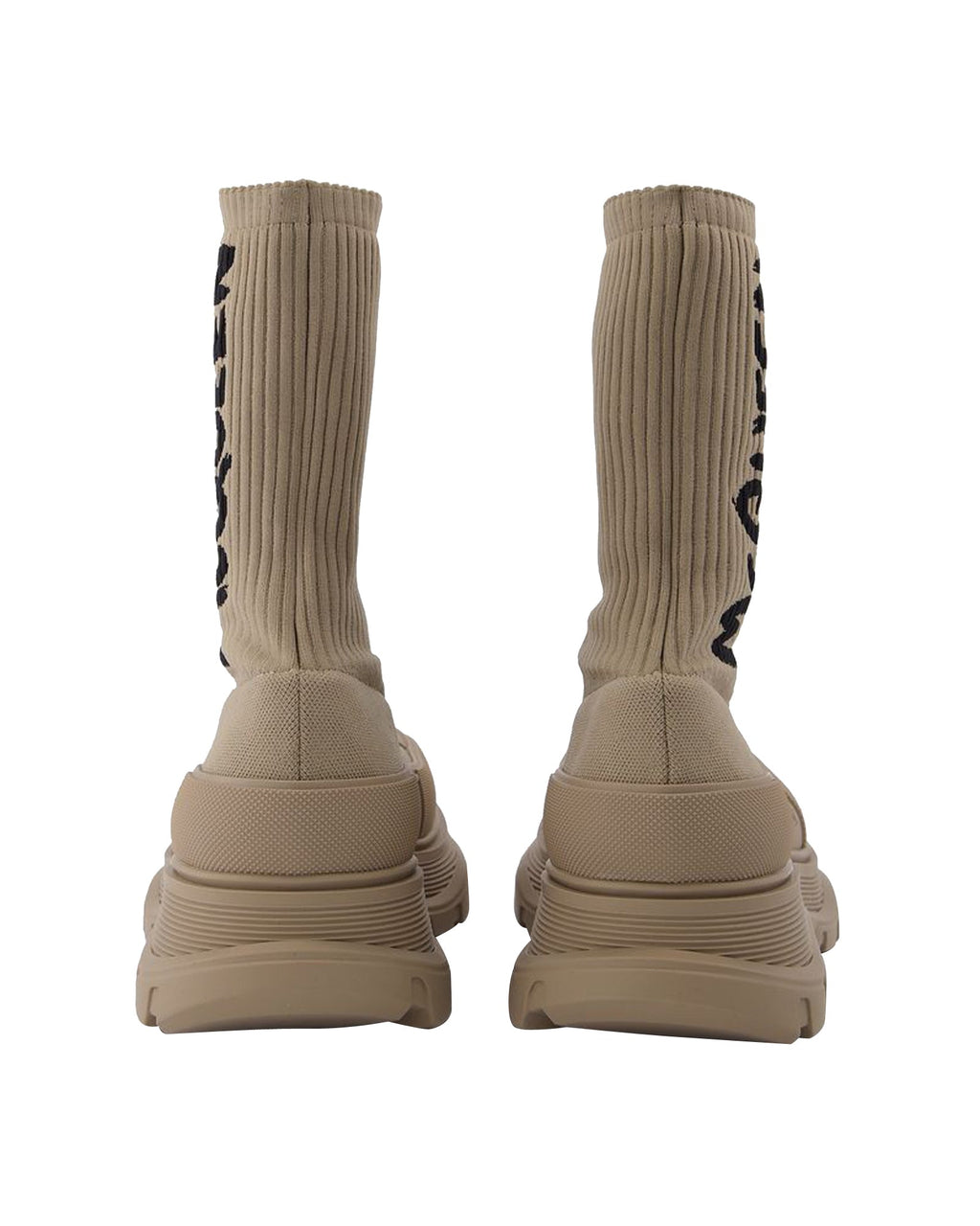 Sock Boots in Beige