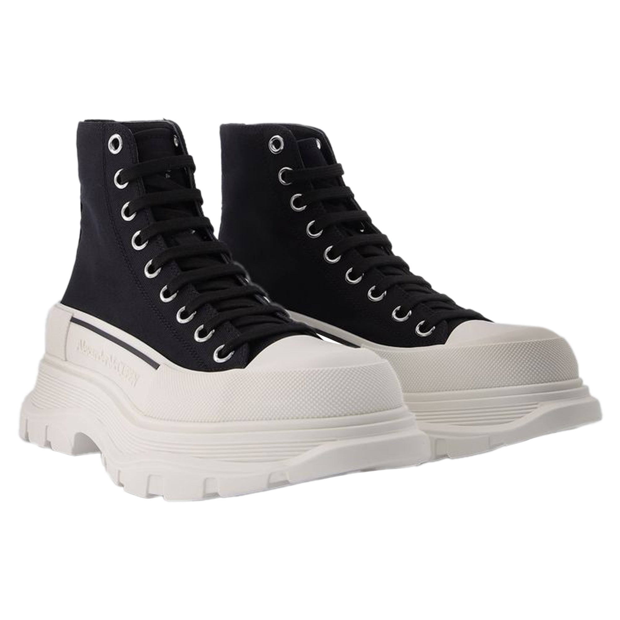 Tread Slick Sneakers - Alexander Mcqueen - Black/White - Canva